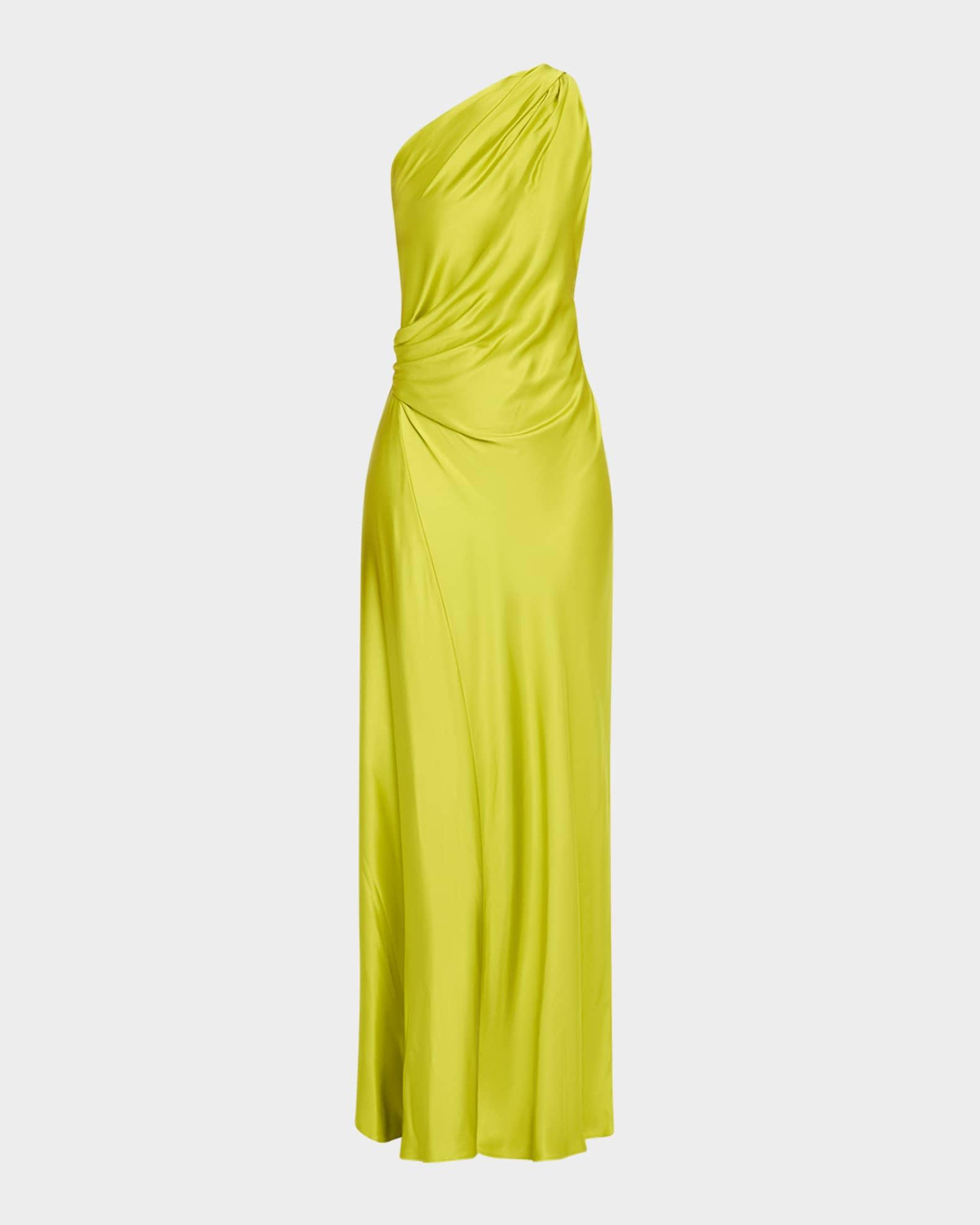 Aster One-Shoulder Satin Gown Product Image