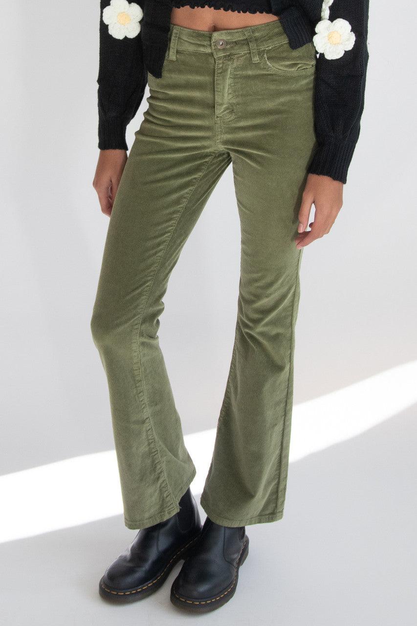 Pocket Applique Corduroy Flares Product Image