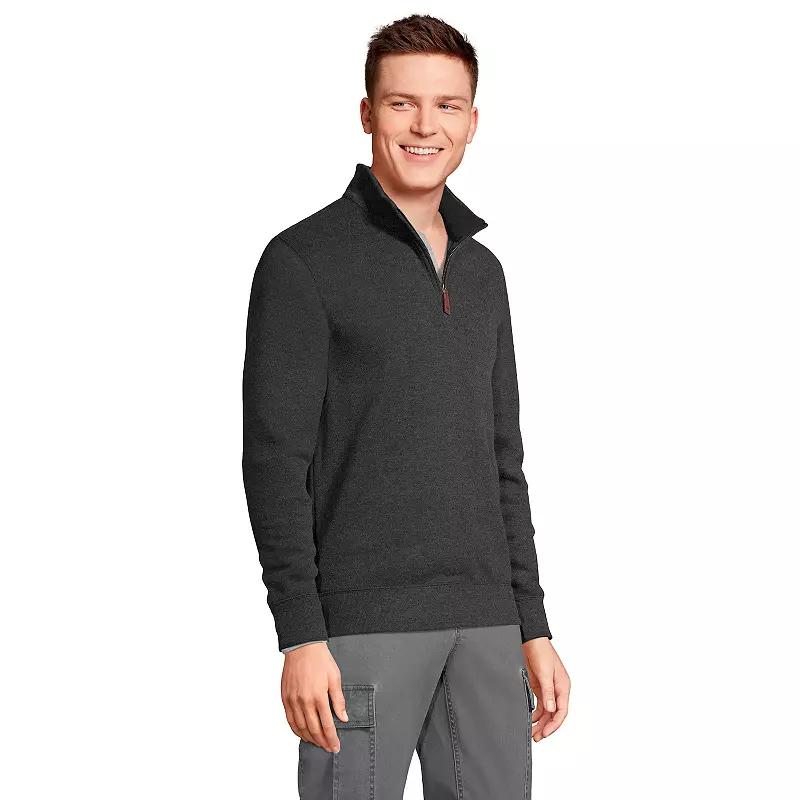 Men's Lands' End Bedford Regular-Fit Ribbed Quarter-Zip Pullover Sweater,  Product Image
