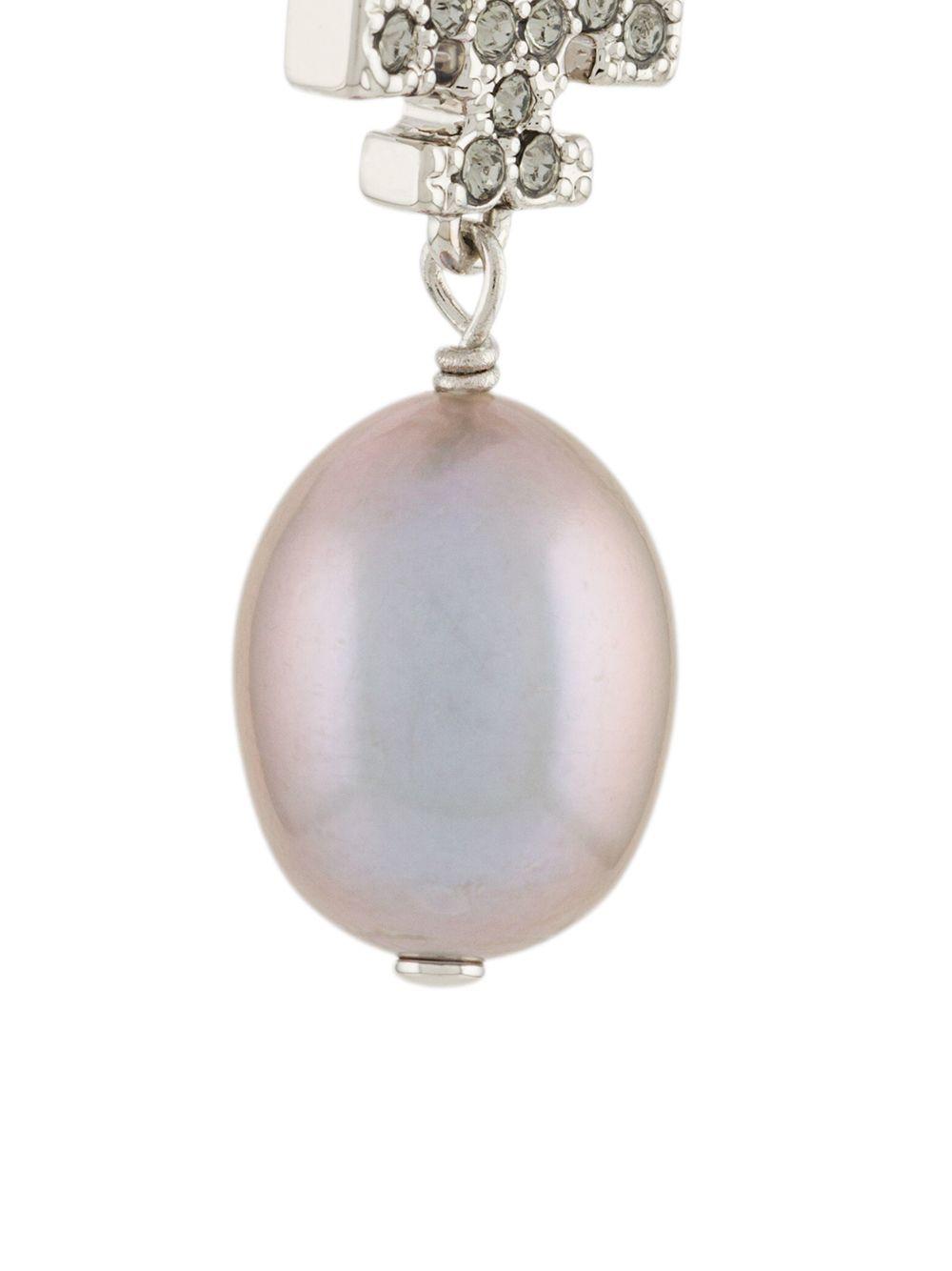 Kira pavé pearl drop earrings Product Image
