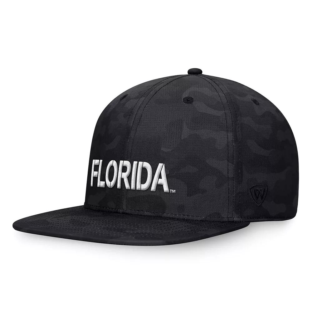 Men's Top of the World Black Florida Gators OHT Military Appreciation Troop Snapback Hat Product Image
