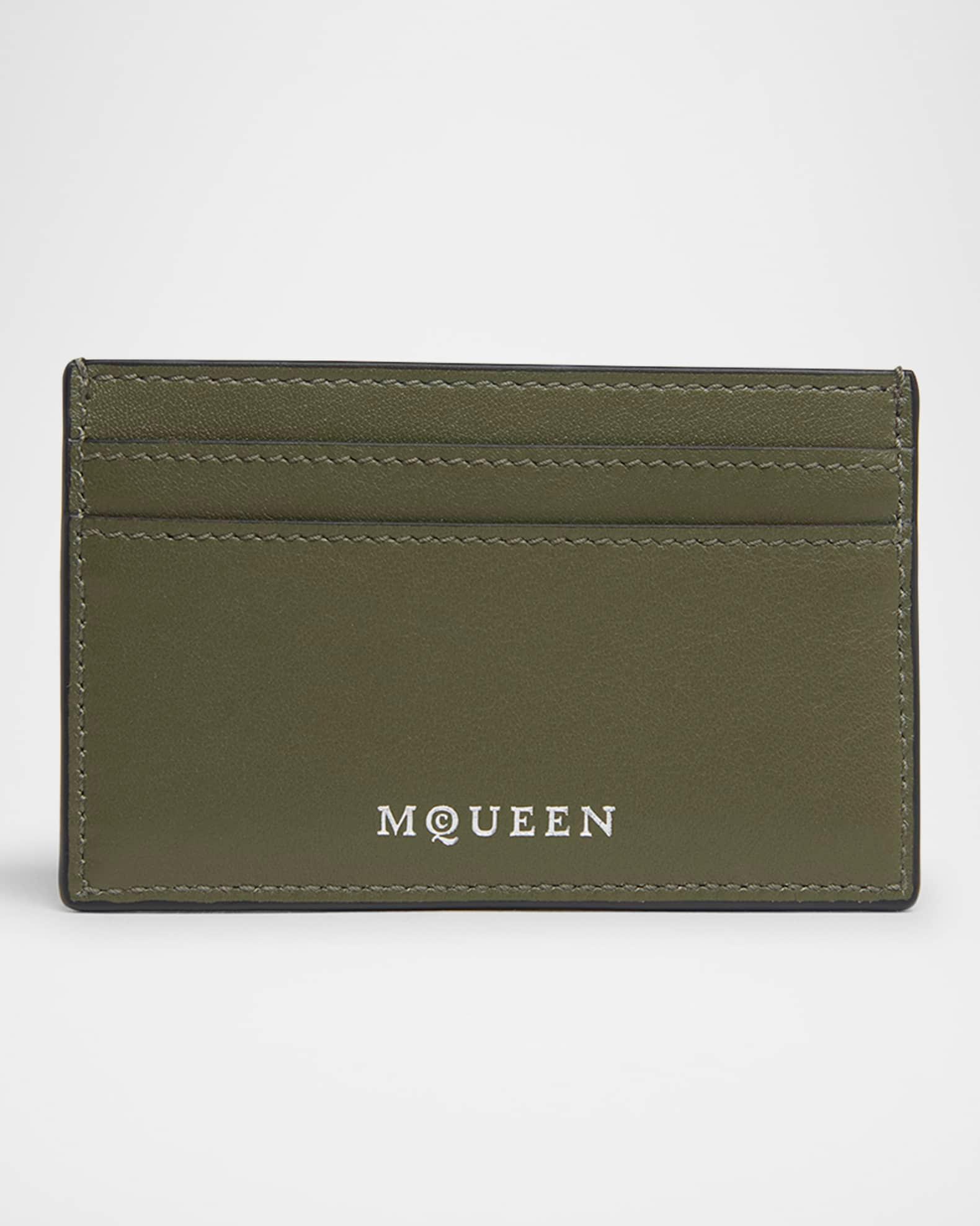 Men's Skull Logo Leather Card Holder Product Image