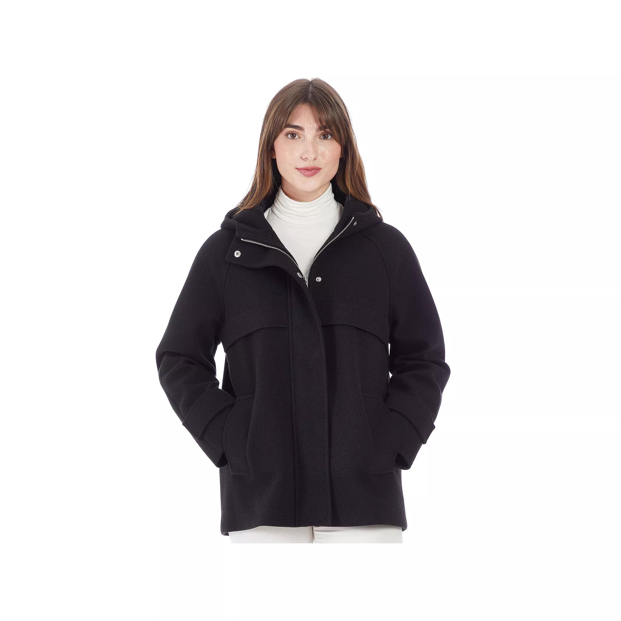 Women's Nine West Plaid Duffle Jacket,  Product Image