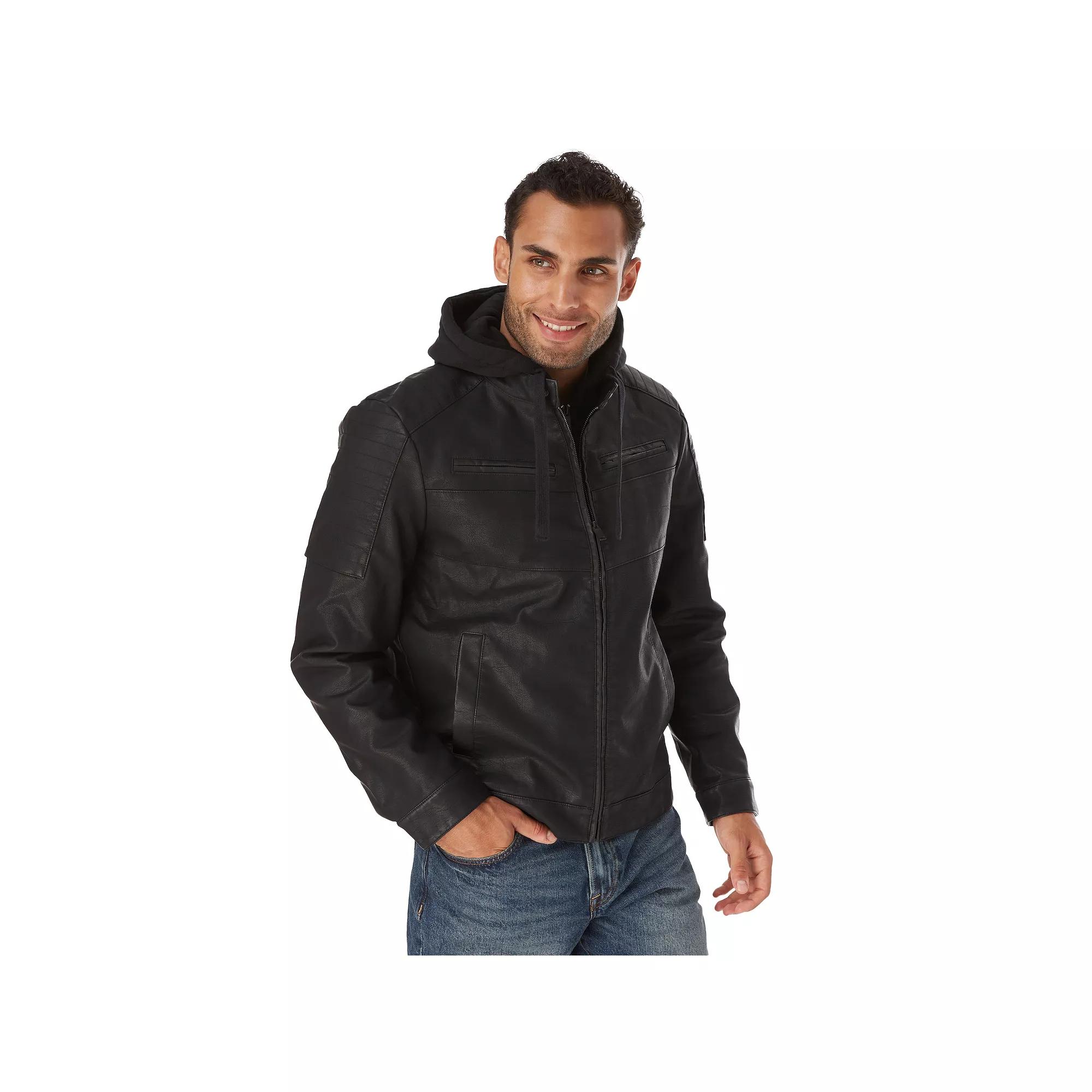 Men's Apt. 9® Faux Leather Moto Style Jacket,  Product Image
