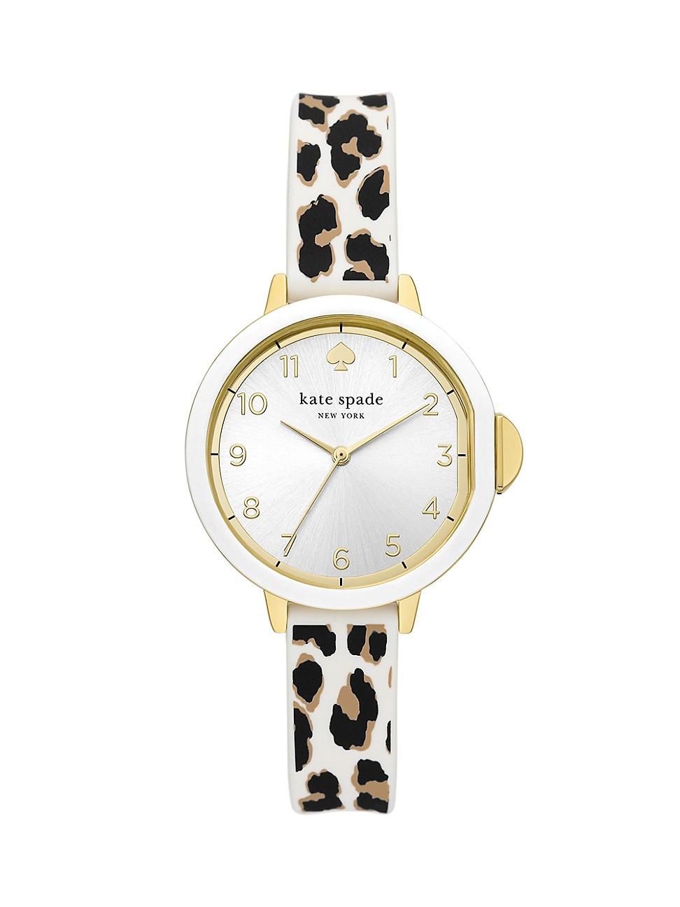 Womens Park Row Goldtone Stainless Steel & Silicone Strap Watch Product Image