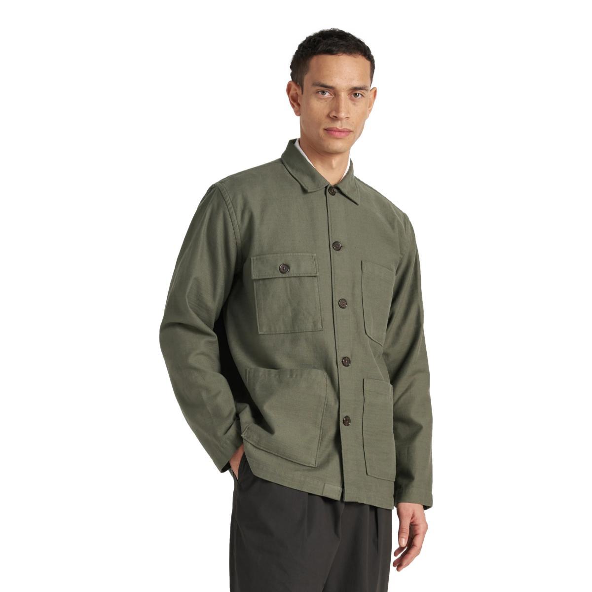 Dockside Jacket Slub Sateen Olive Product Image