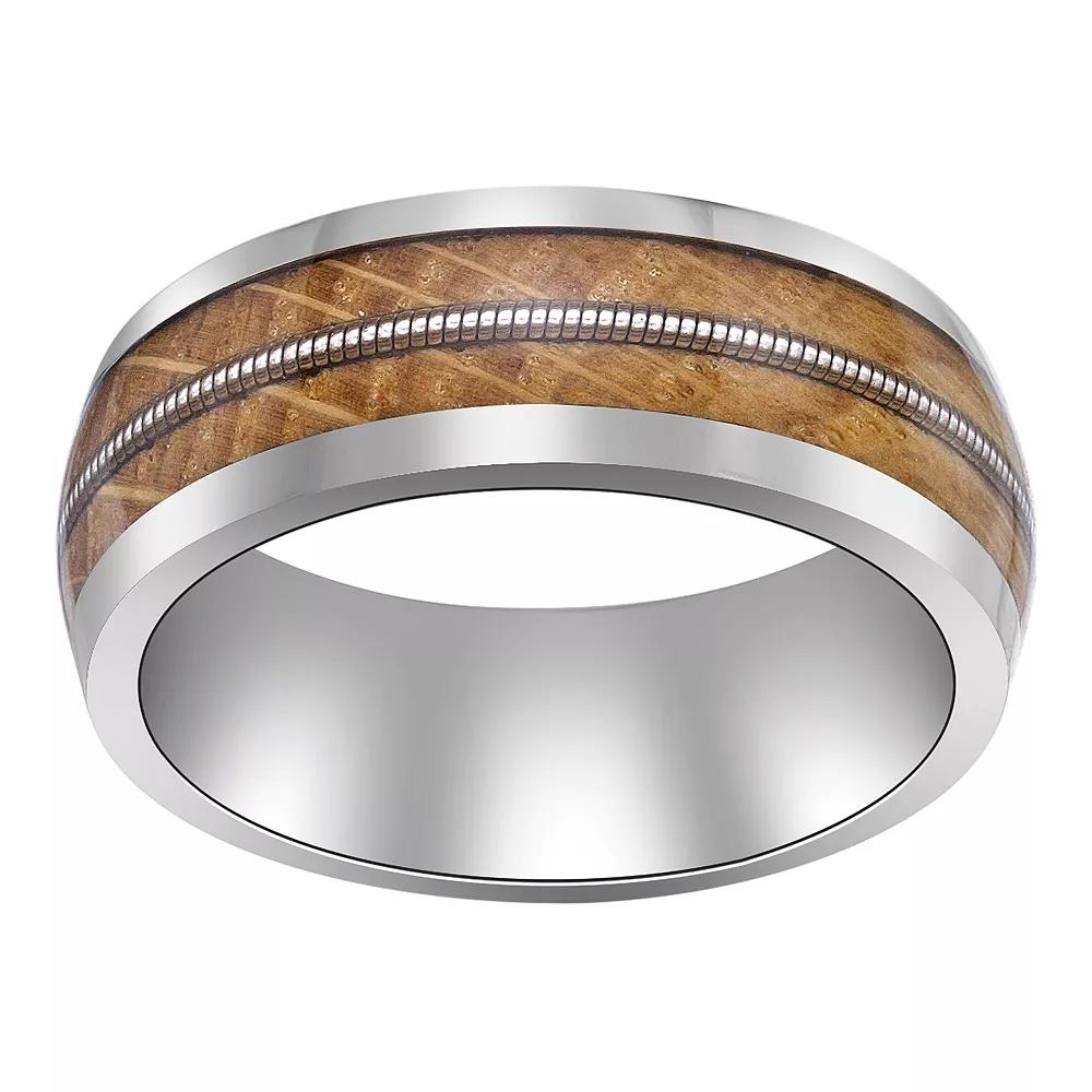 LYNX Men's Stainless Steel & Wood Ring, Size: 12, Two Tone Product Image
