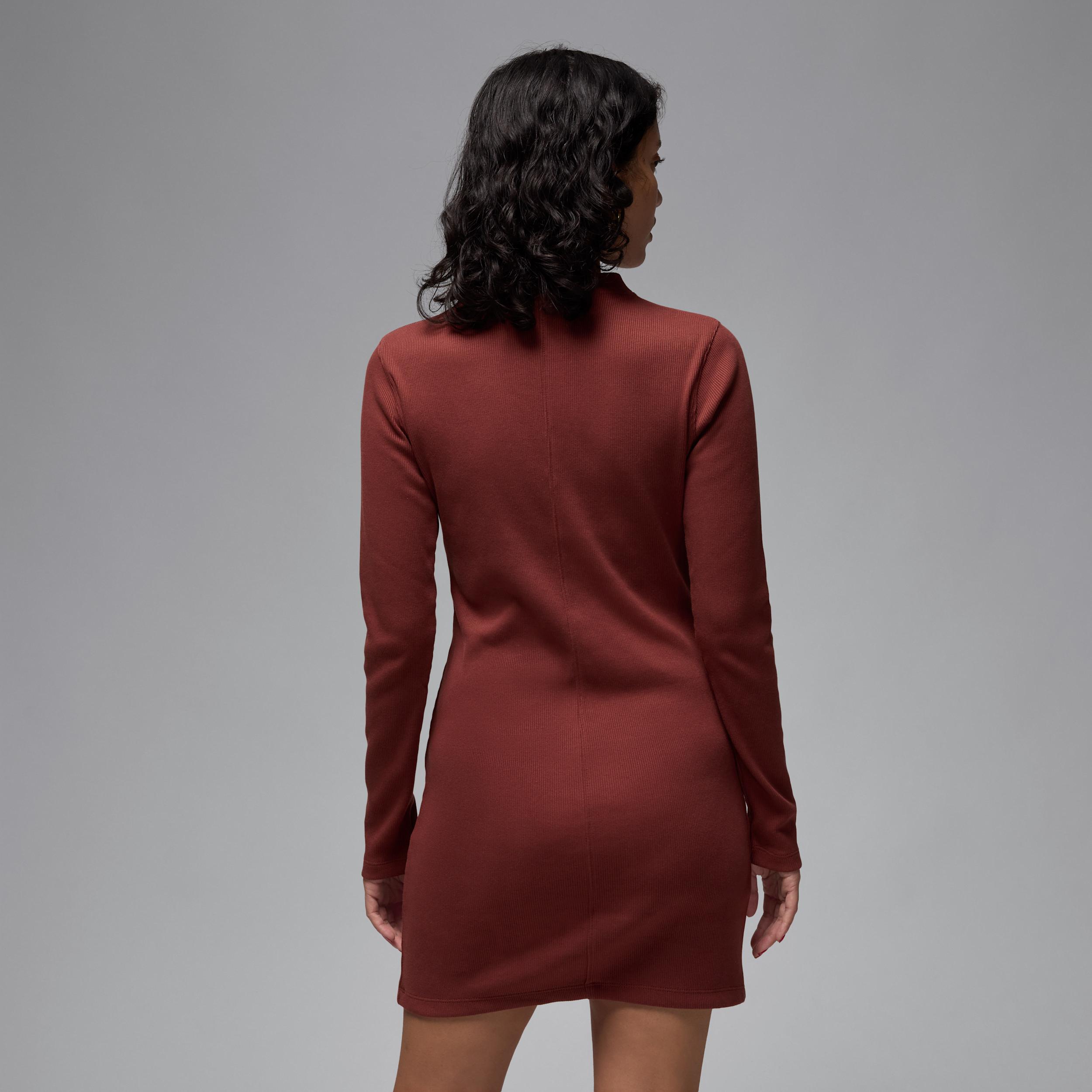 Womens Jordan 1/2-Zip Long-Sleeve Knit Dress | HF9477-010 Product Image