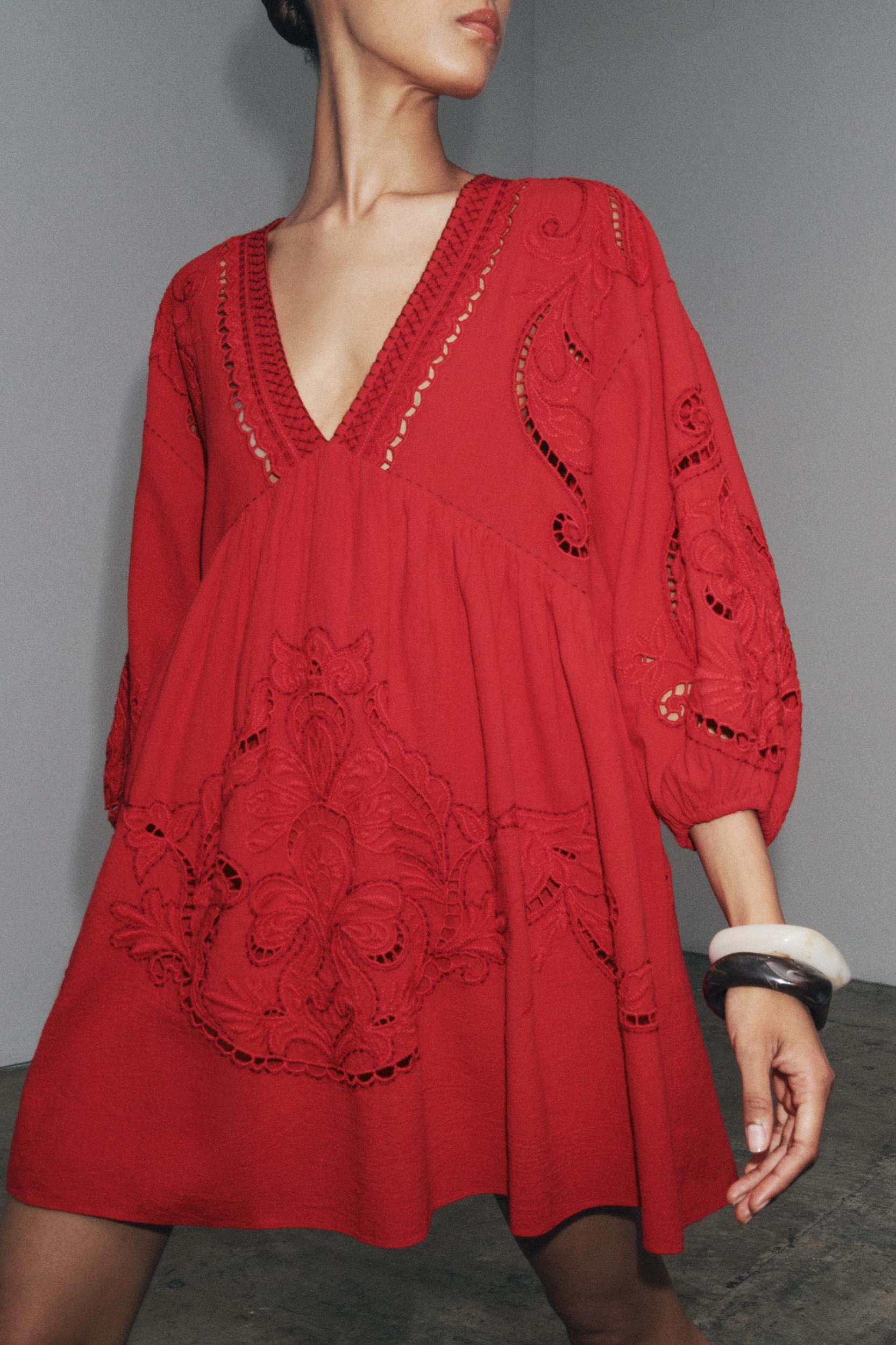 ZW COLLECTION SHORT EMBROIDERED DRESS Product Image