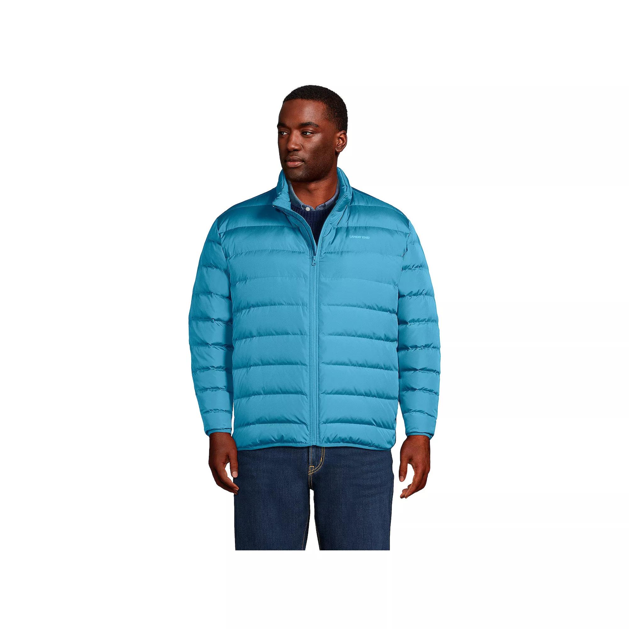 Big & Tall Lands' End Big Down Puffer Winter Coat, Men's, Size: 3XB, Muted Blue Product Image