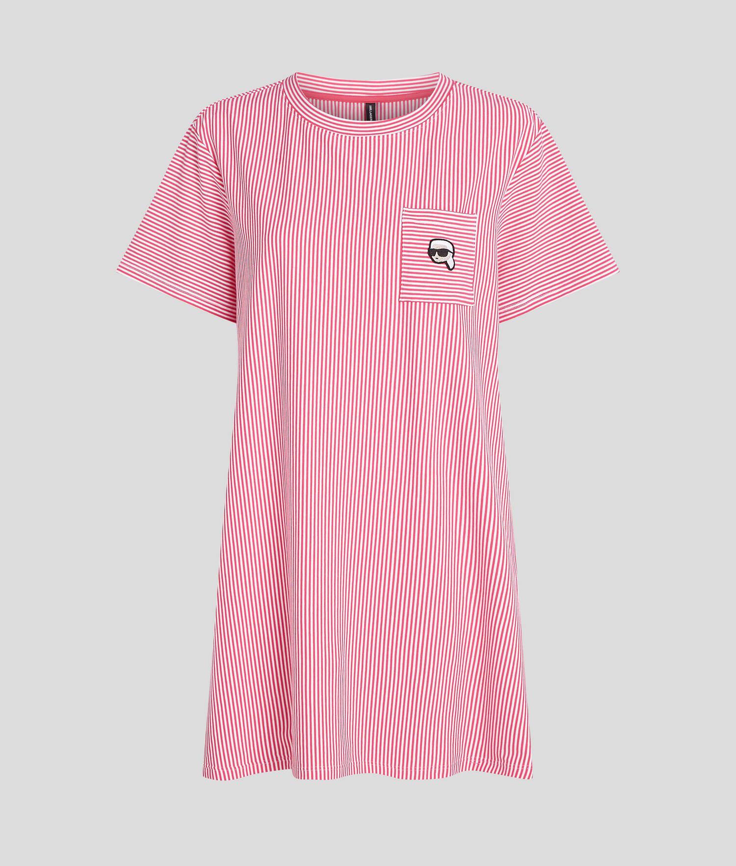 IKON STRIPED PAJAMA DRESS Product Image