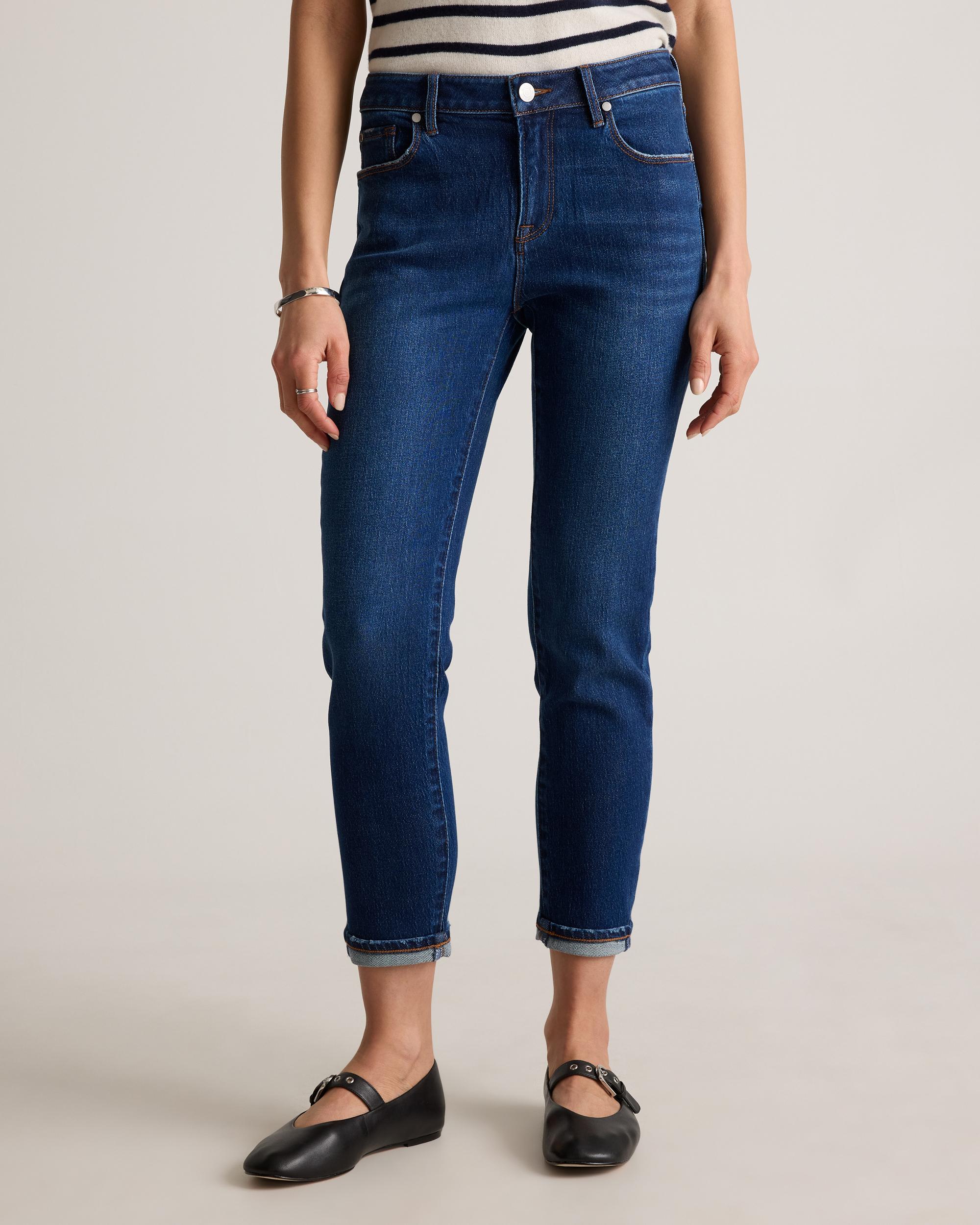 Quince | Women's Luna Stretch Slim Boyfriend Jeans Organic Cotton Product Image