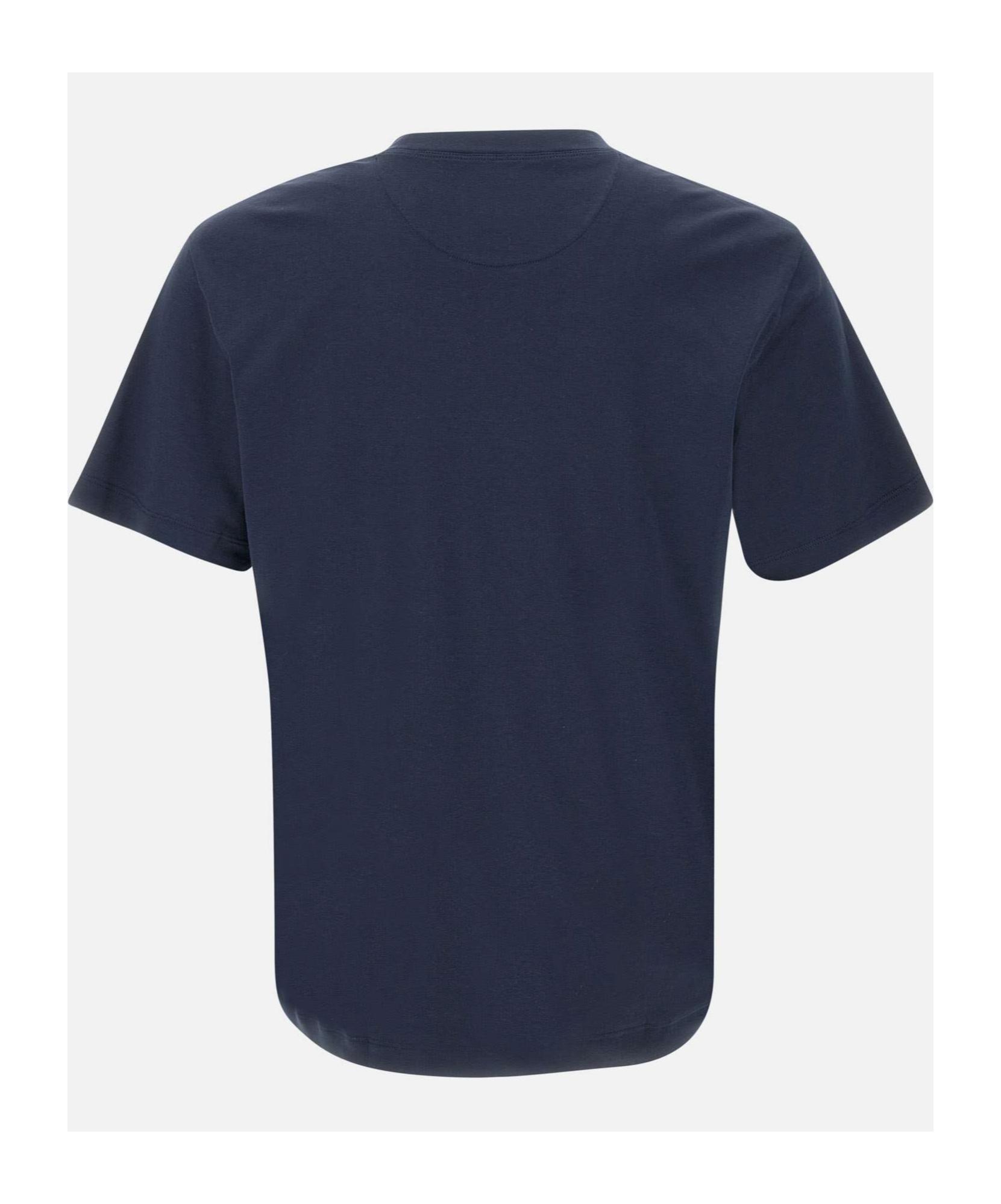 ELEVENTY Cotton Modal Crew Neck T-shirt In Blue Product Image