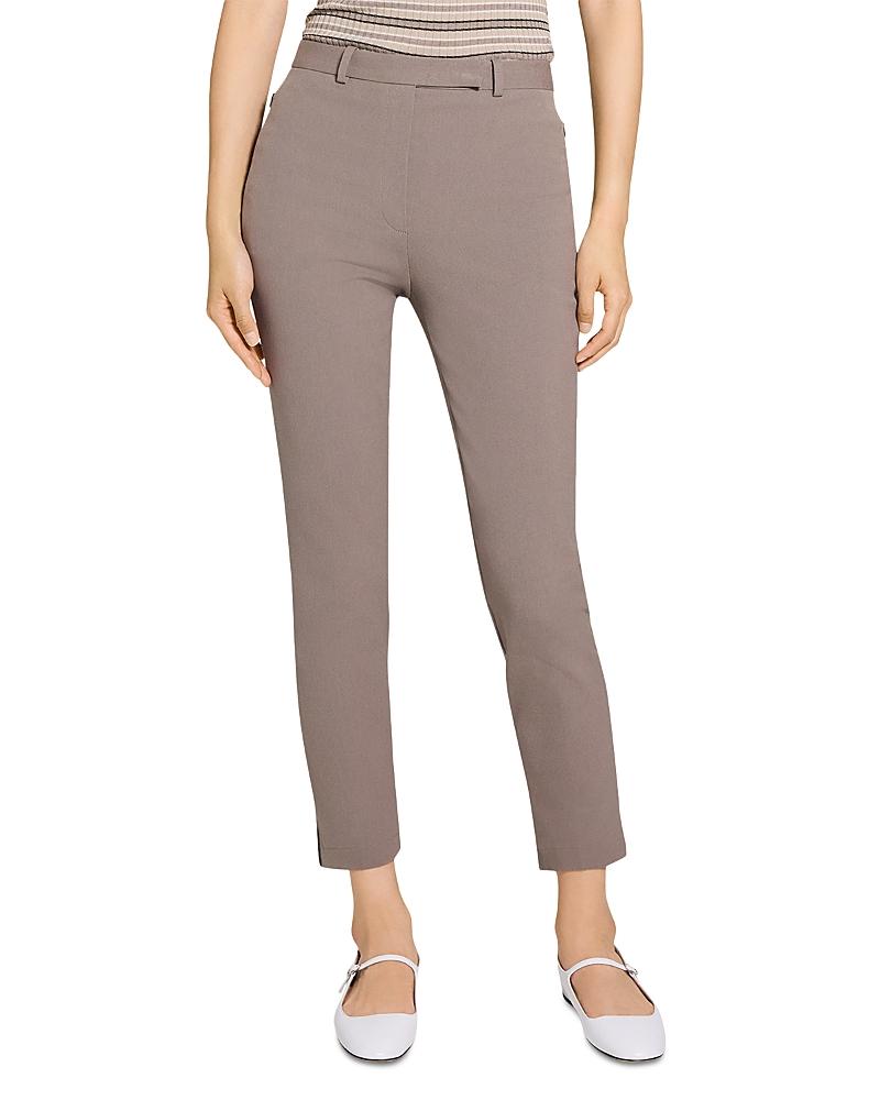 Womens High-Ride Cotton-Blend Tapered Pants Product Image