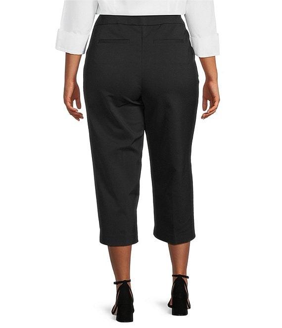 Investments Plus Size the PARK AVE fit Elite Stretch Pull-On Wide Leg Crop Pants Product Image
