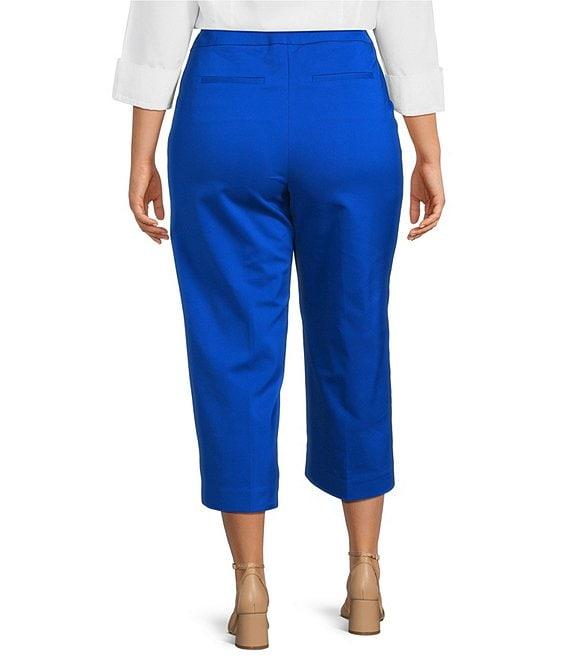 Investments Plus Size the PARK AVE fit Elite Stretch Pull-On Wide Leg Crop Pants Product Image