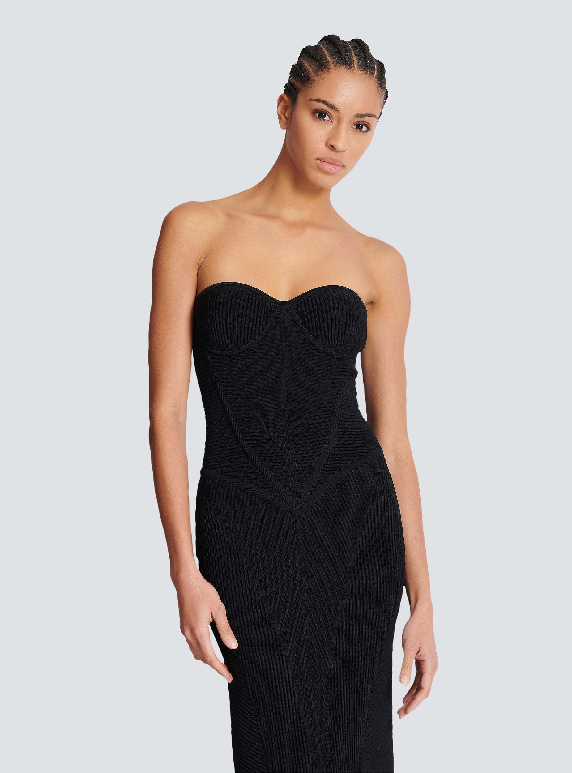 Long strapless knit dress Product Image