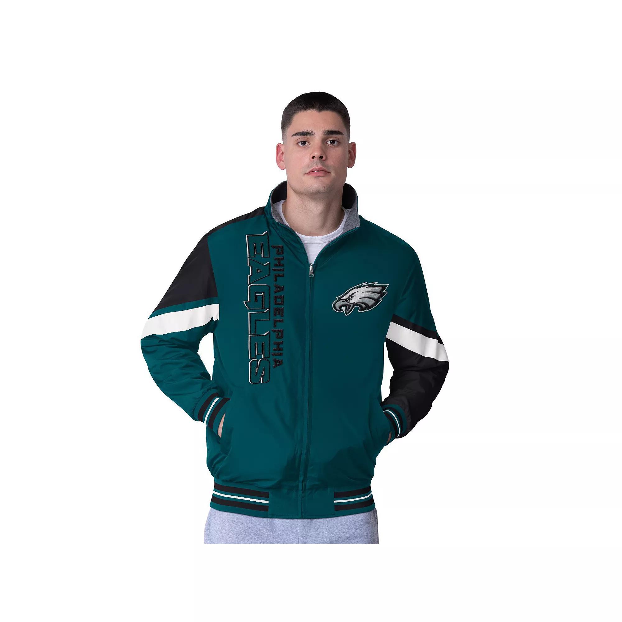 Men's G-III Extreme Midnight Green Philadelphia Eagles Strong Arm Reversible Full-Zip Jacket,  Product Image