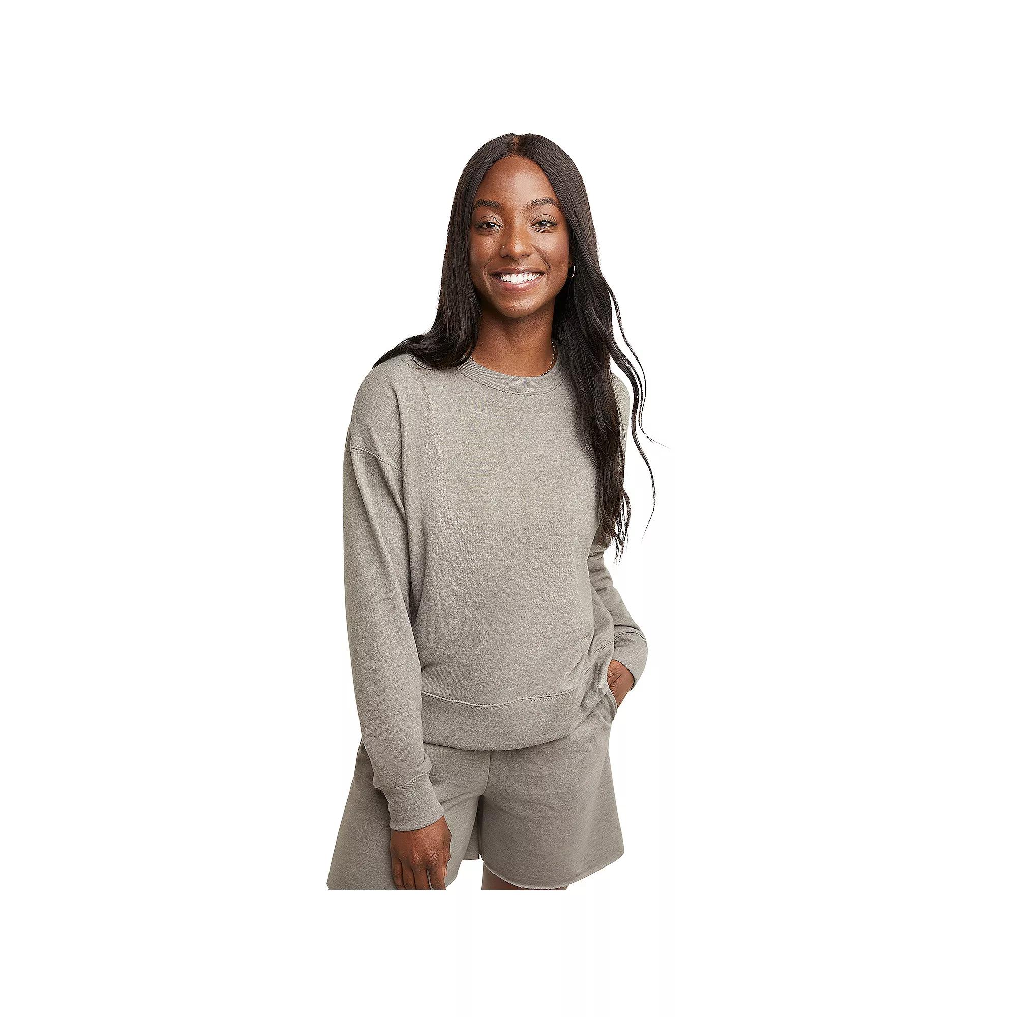 Women's Hanes Originals French Terry Sweatshirt,  Product Image