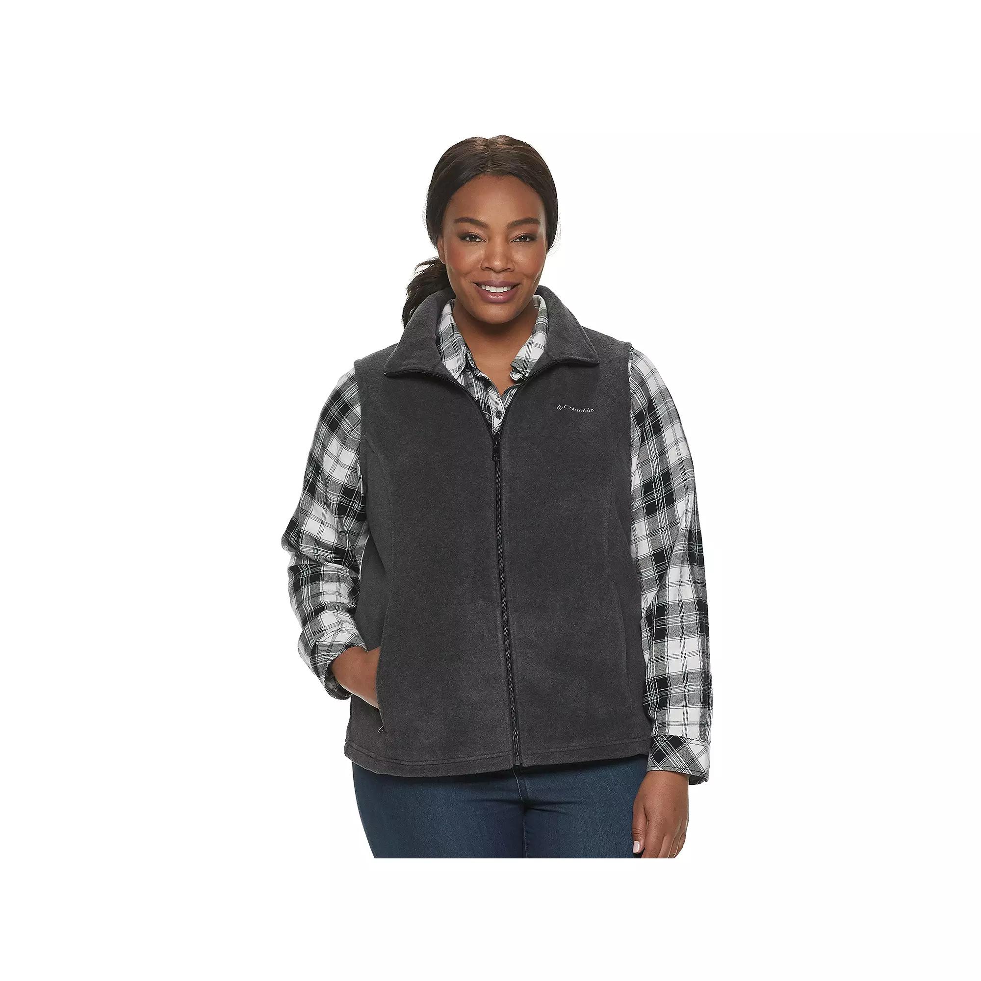 Plus Size Columbia Benton Springs Fleece Vest, Women's, Size: 3XL, Grey Heather Product Image