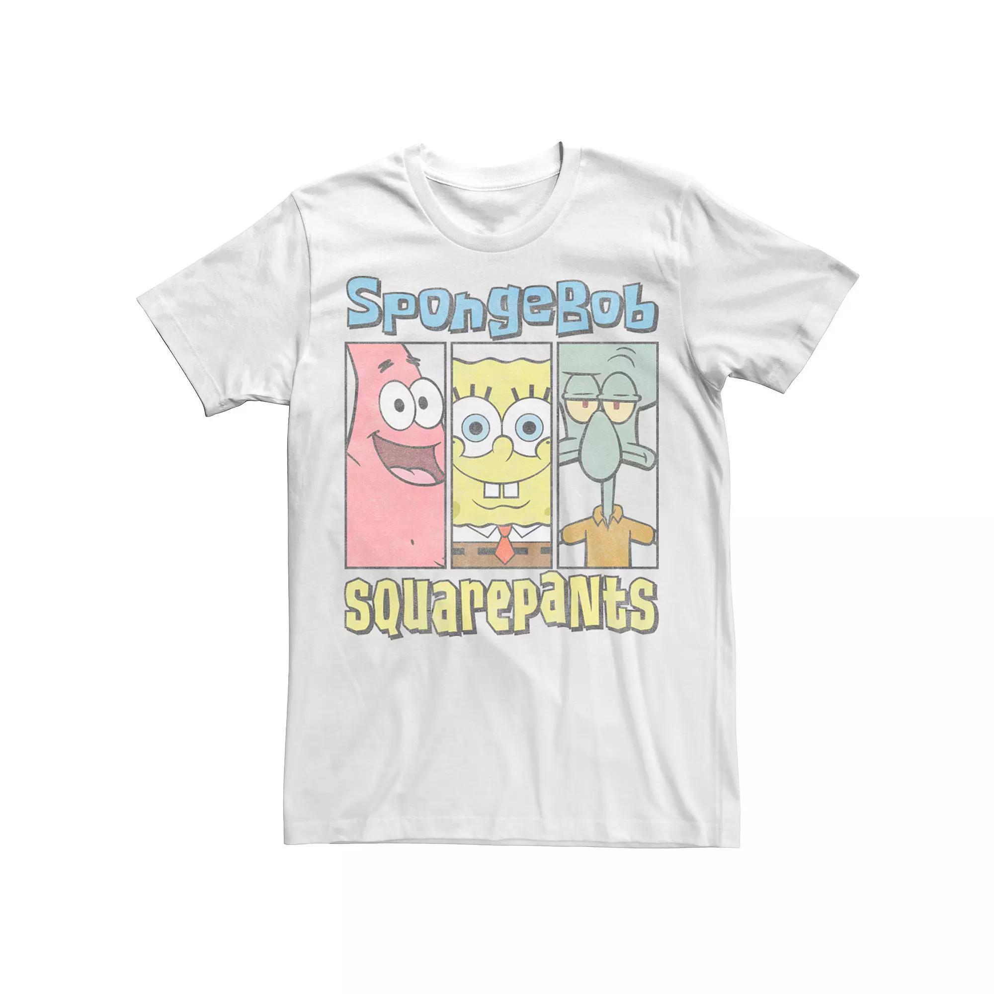 Men's SpongeBob SquarePants Trio Panels Tee,  Product Image