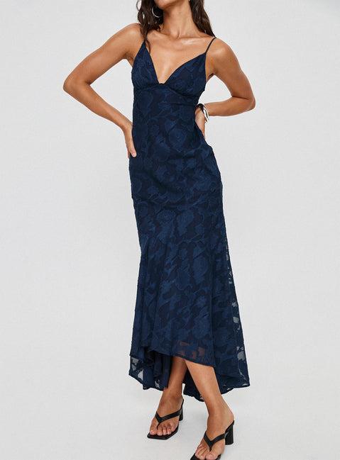 Cyrene Maxi Dress Navy Product Image