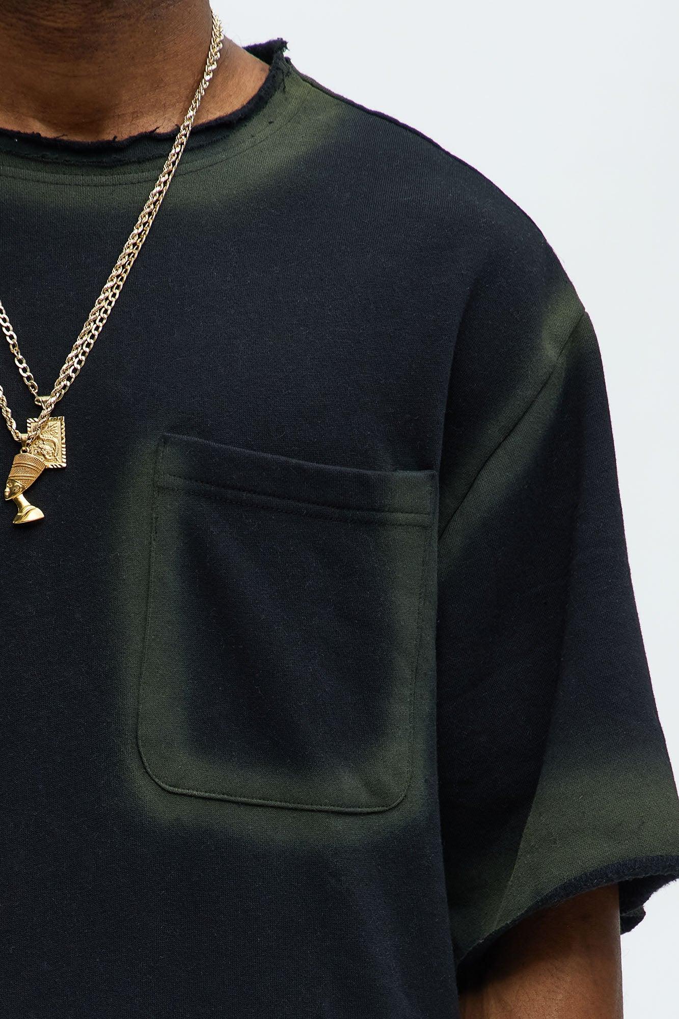 Tyson Blurred Lines Relaxed Fleece Tee - Black Product Image