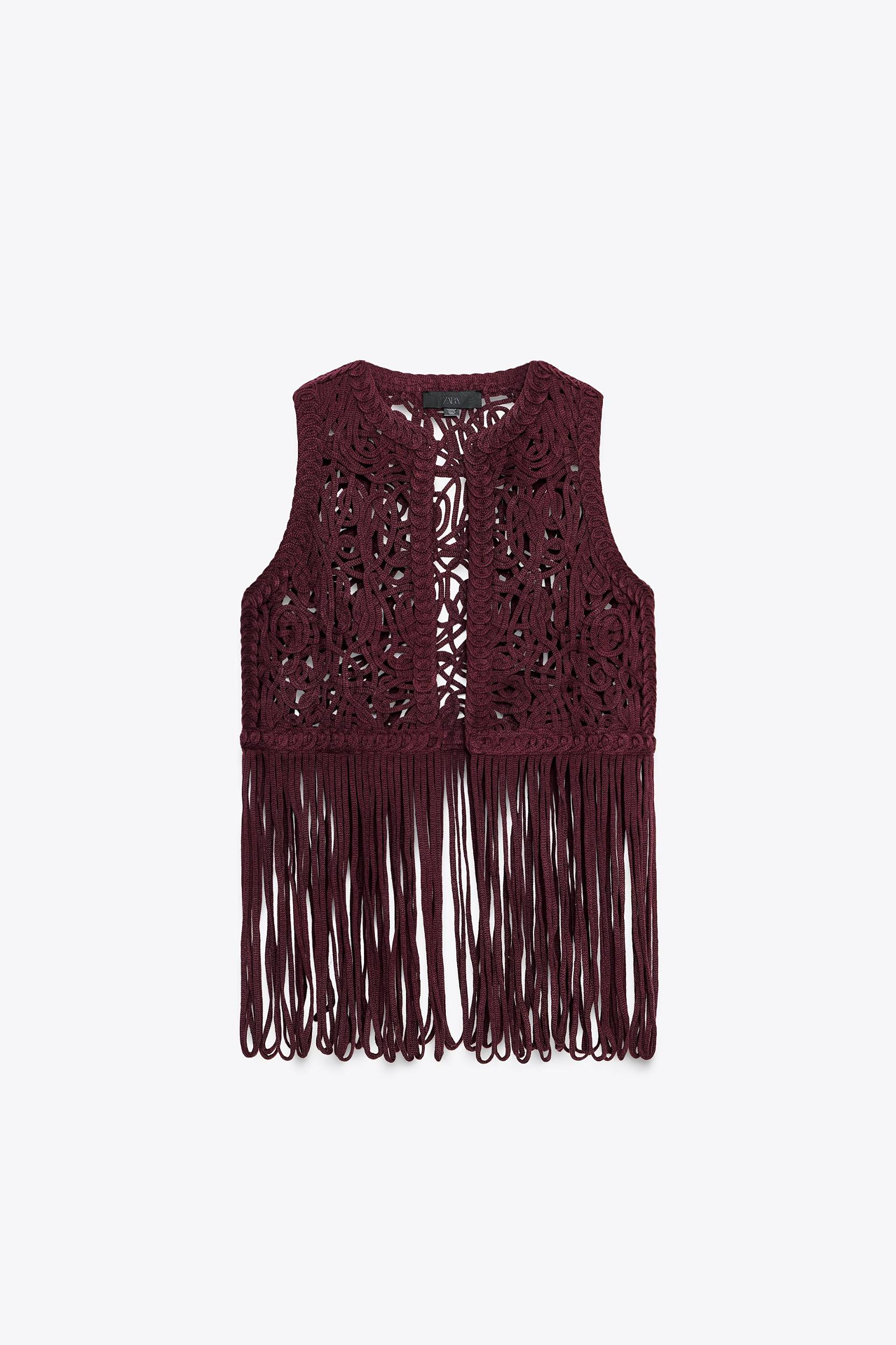 MACRAMÉ FRINGE VEST Product Image
