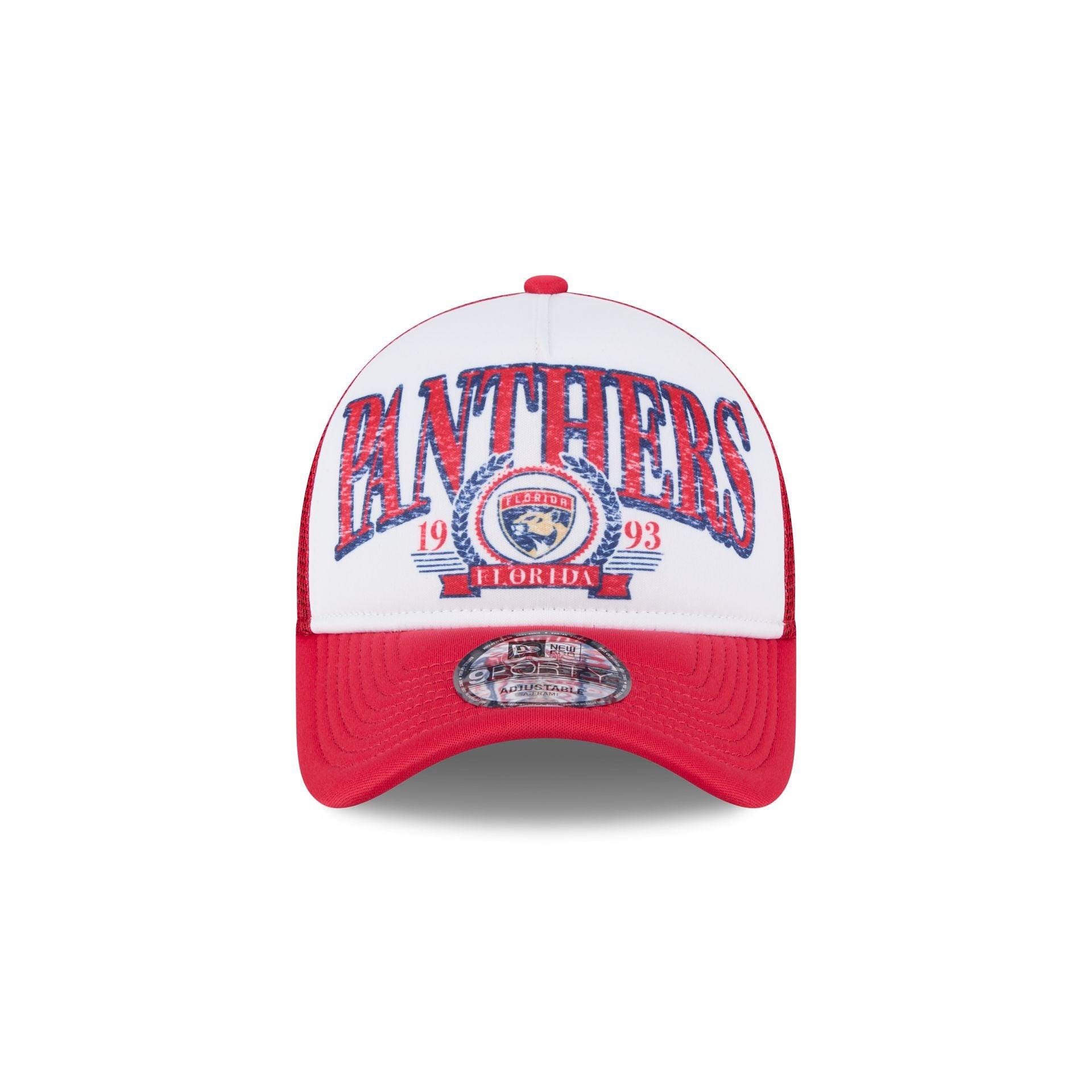 Florida Panthers Distressed 9FORTY A-Frame Trucker Hat Male Product Image