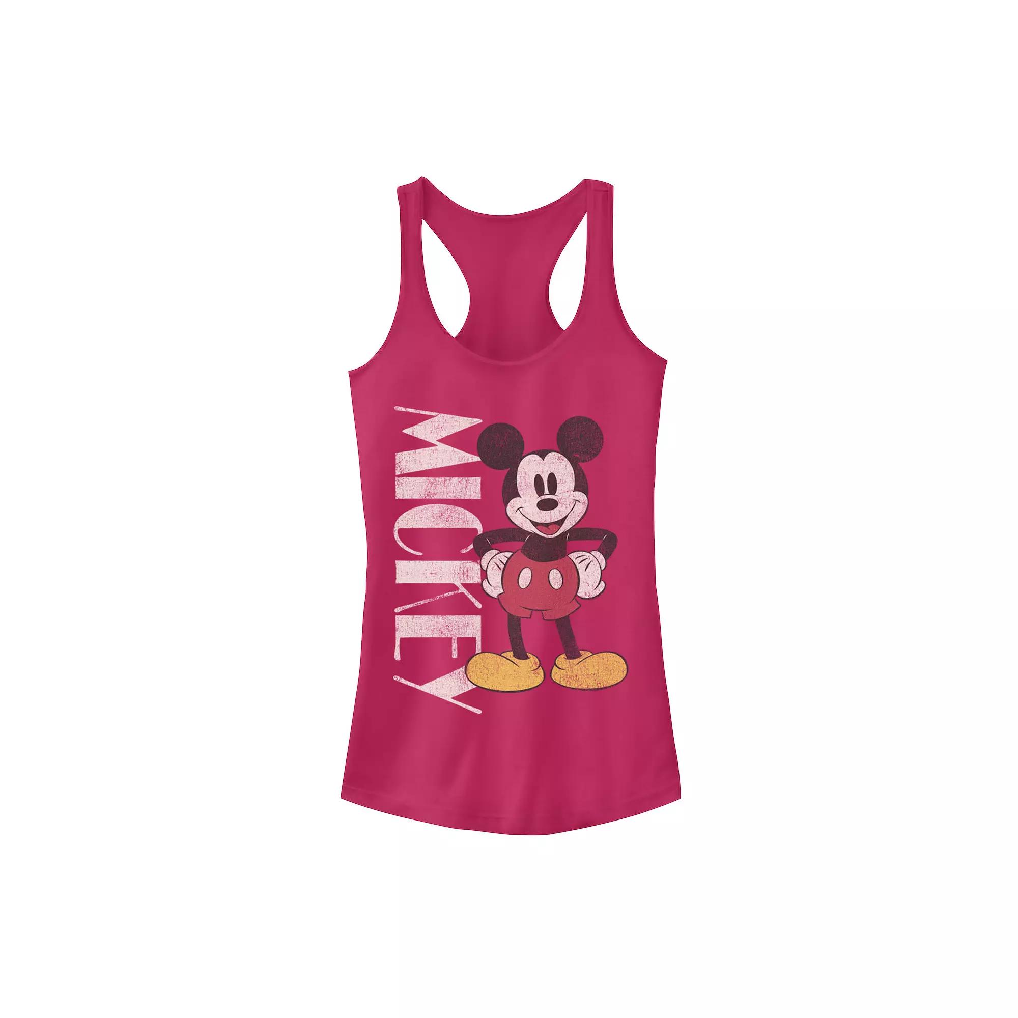 Disney's Mickey And Friends Mickey Vintage Stance Juniors' Racerback Graphic Tank Top, Girl's,  Product Image