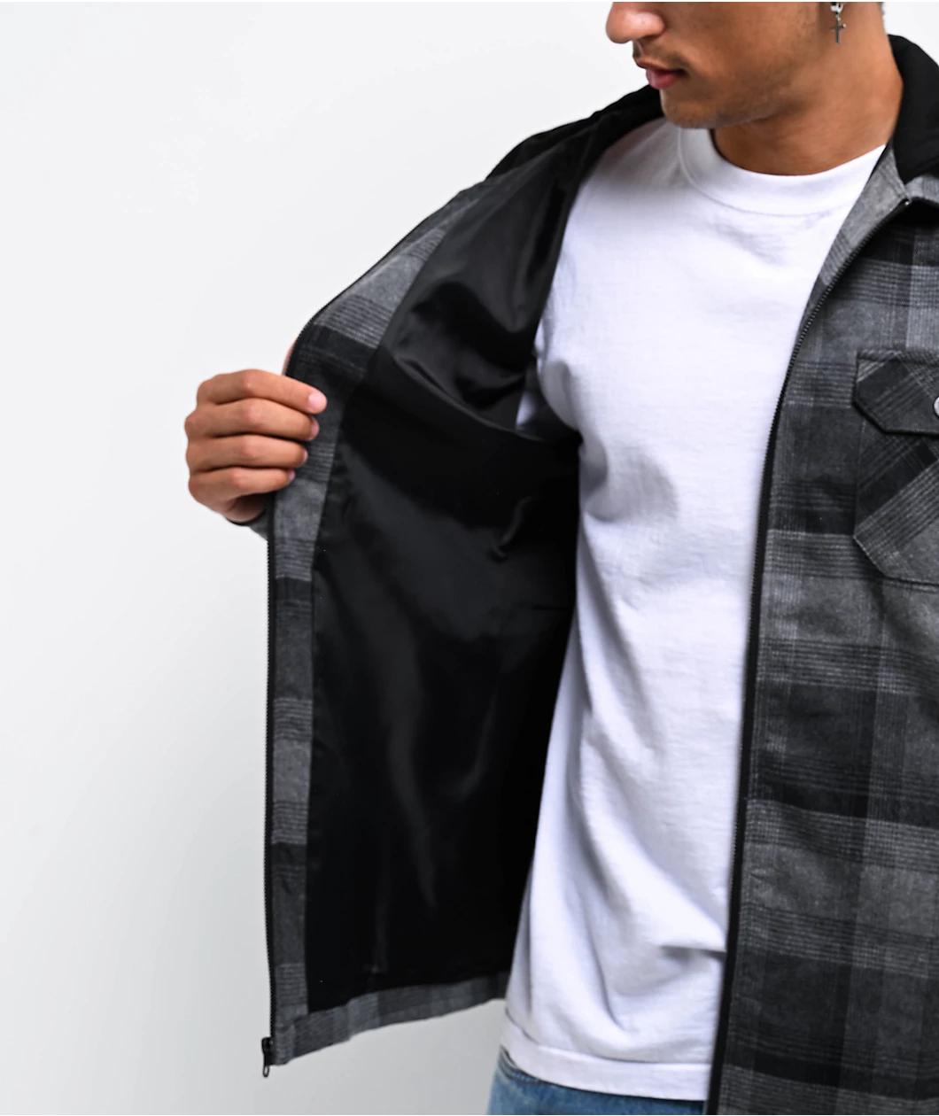 DGK Bliss Charcoal Hooded Flannel Shirt Product Image