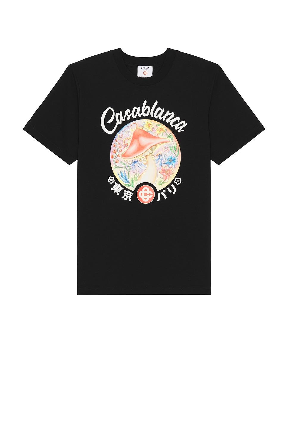 Black Mushroom Emblem T-shirt Product Image