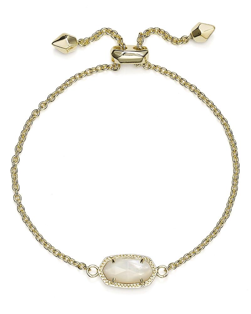 Kendra Scott Elaina Gold Adjustable Chain Bracelet in | Dichroic Glass Product Image