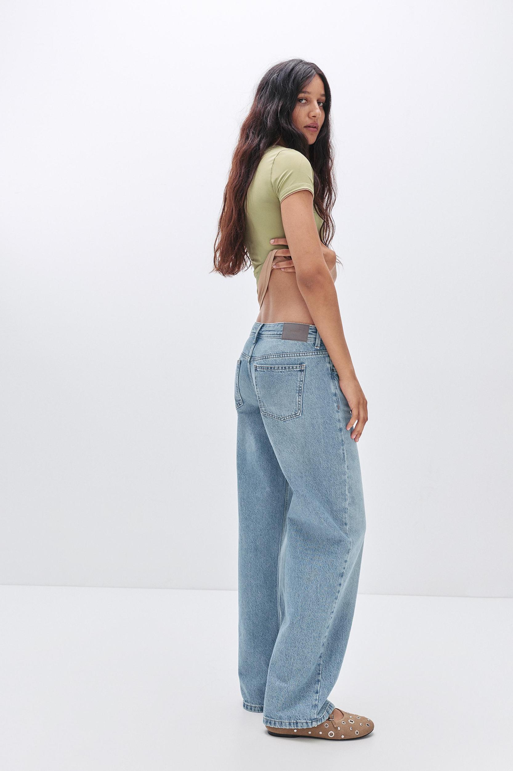 Low-waist straight-leg jeans Product Image