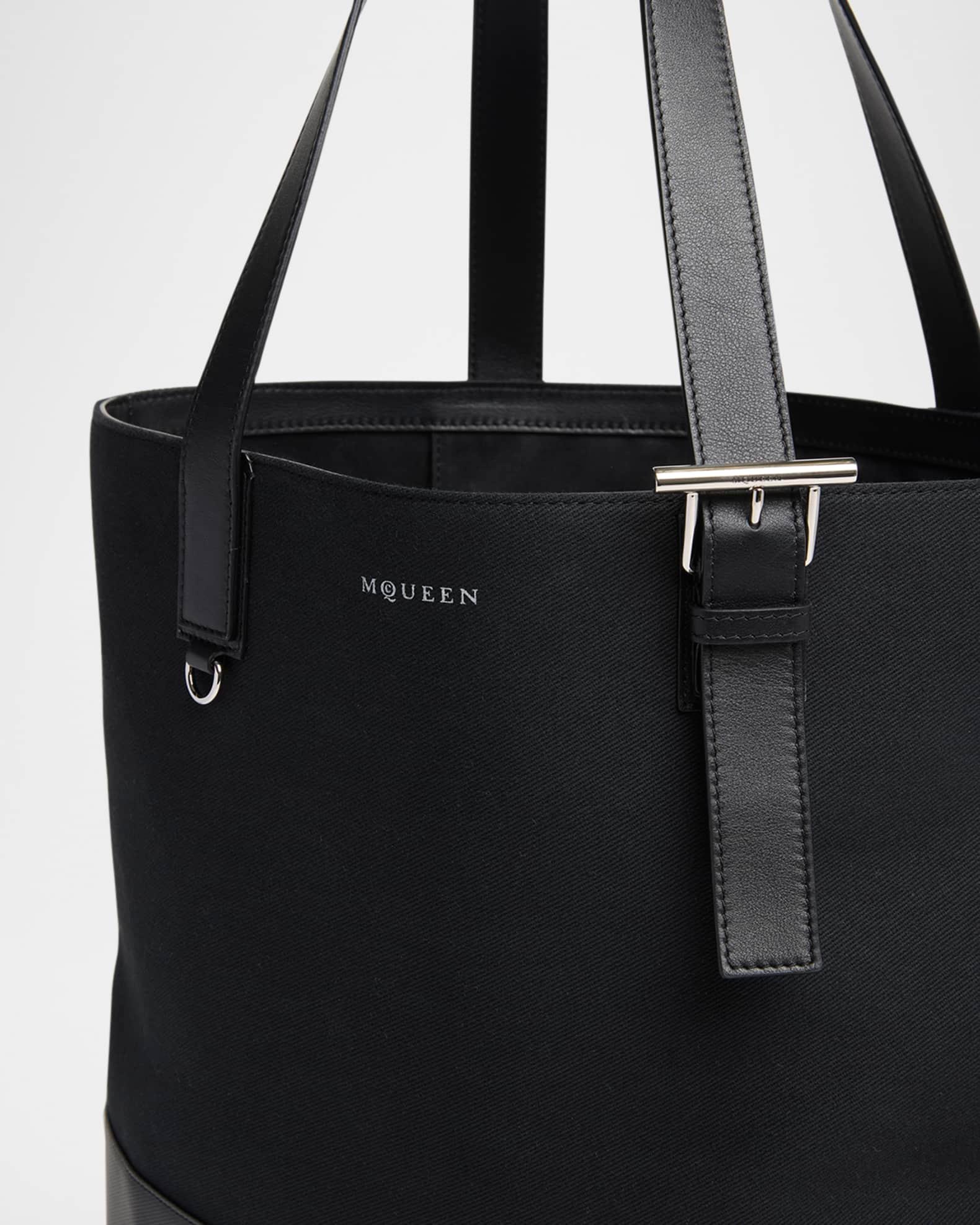 Men's T-Bar Canvas and Leather Shopper Tote Bag Product Image