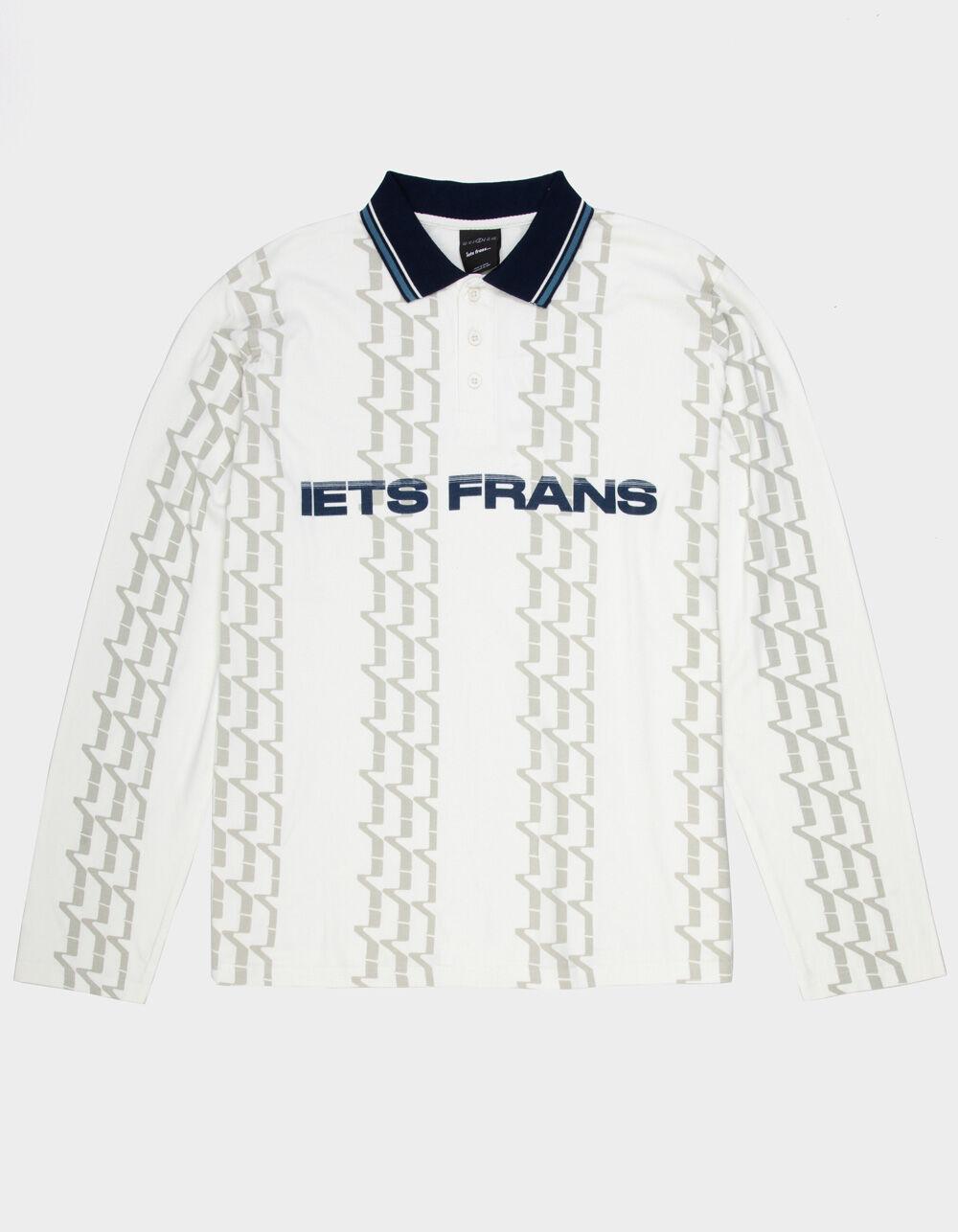 IETS FRANS Print Mens Long Sleeve Polo Shirt - SAND Product Image