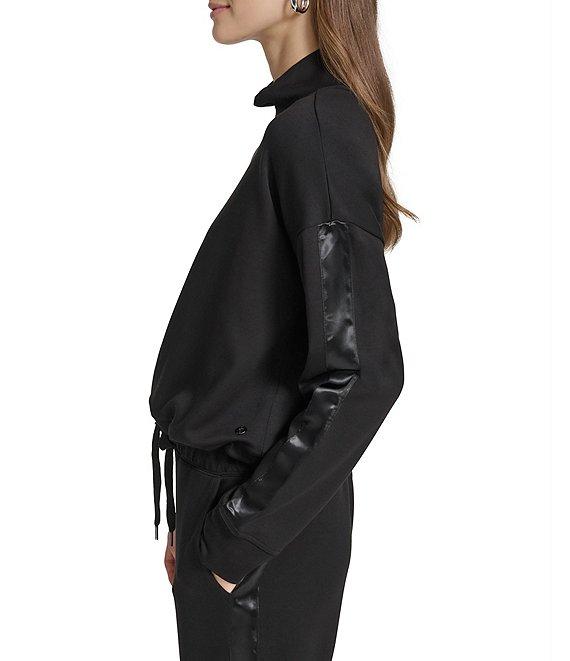 Andrew Marc Sport Scuba Mock Neck Pullover with Satin Trim Product Image