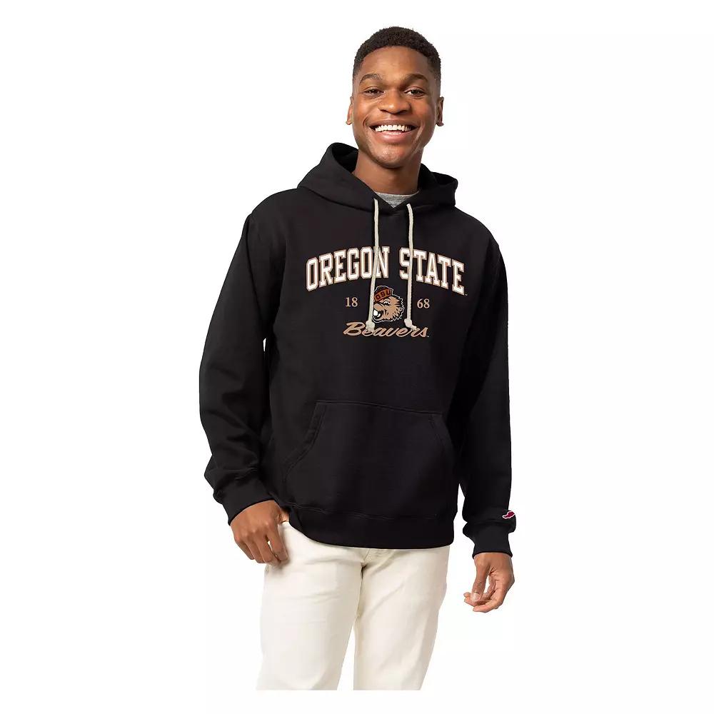 Men's League Collegiate Wear Black Oregon State Beavers Arch Script Essential Fleece 2.0 Pullover Hoodie,  Product Image