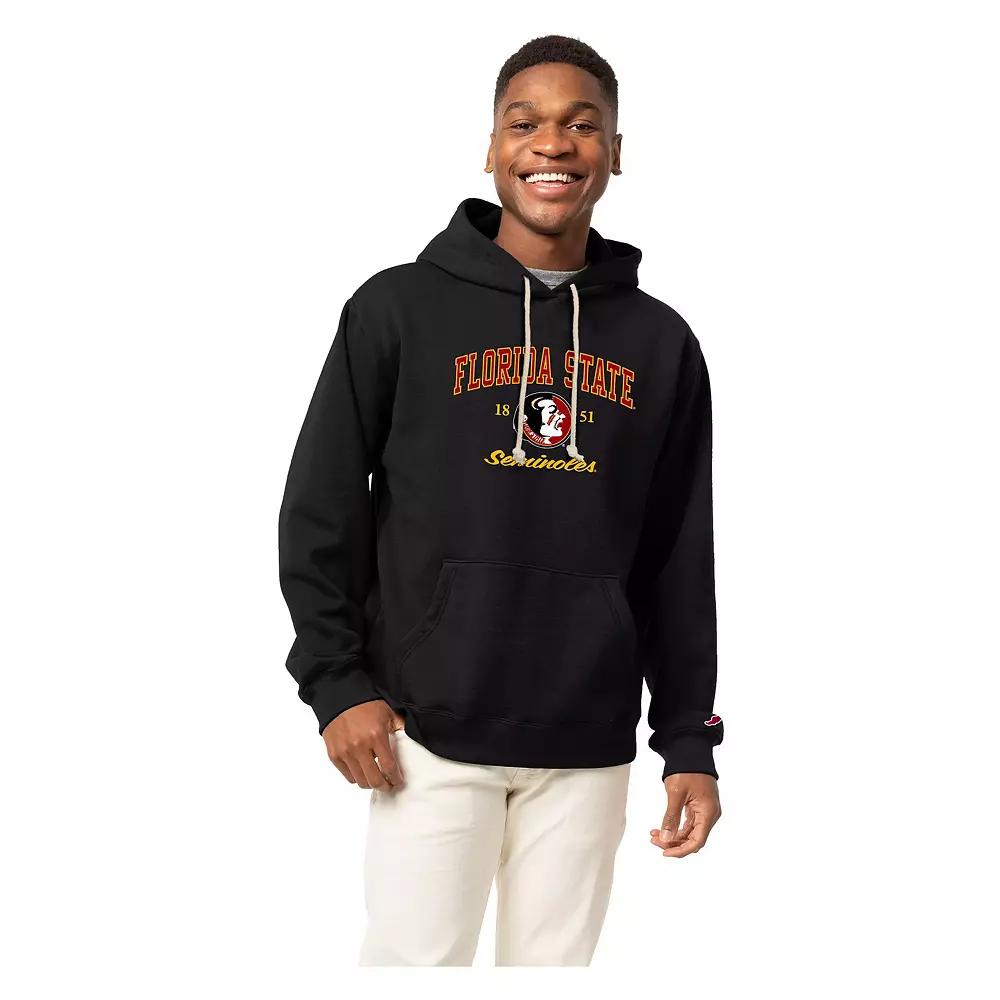 Men's League Collegiate Wear Black Florida State Seminoles Arch Script Essential Fleece 2.0 Pullover Hoodie,  Product Image