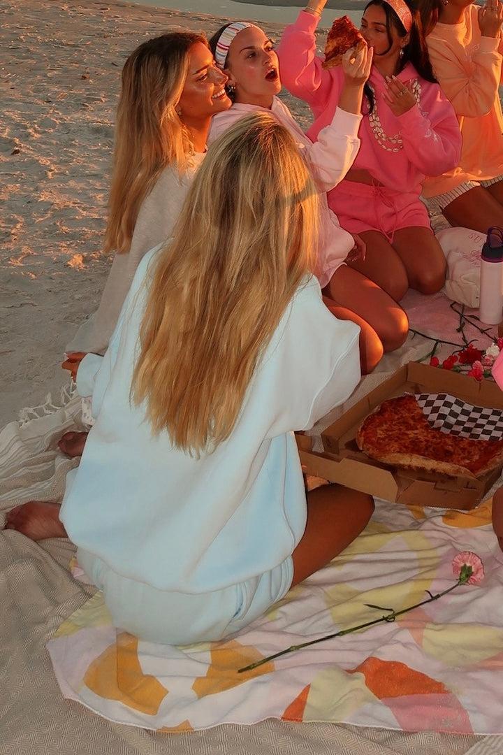 Icy Blue Basic Blank Sweatshirt Product Image