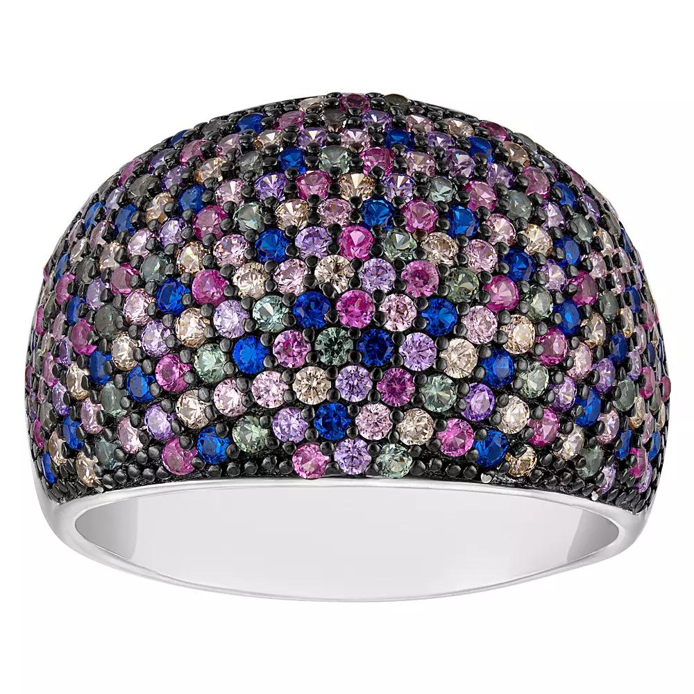 Sterling Silver Multi-Color Spinel Ring, Womens Product Image