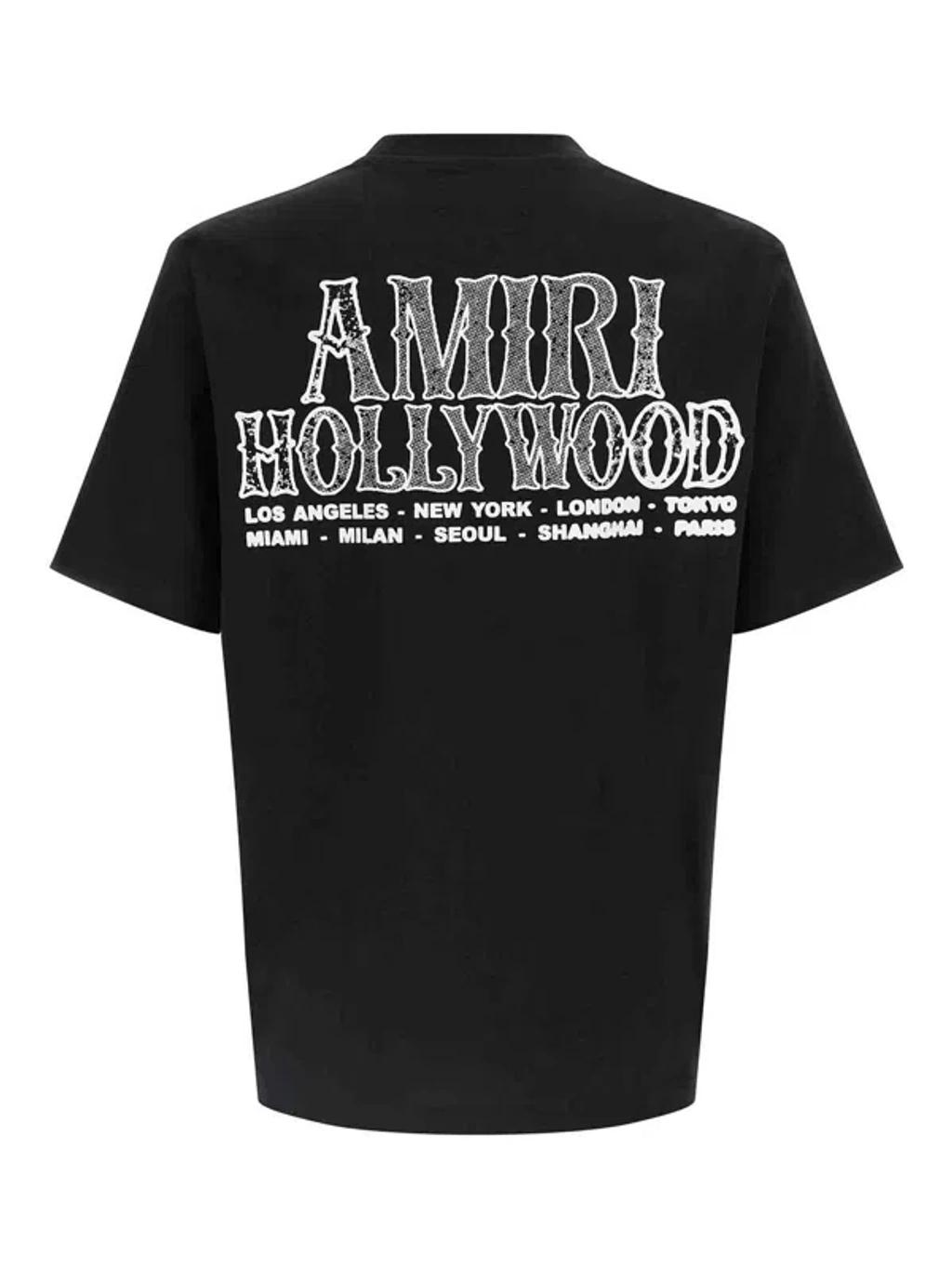 AMIRI Mens Black Hollywood City Relaxed-fit Cotton-jersey T-shirt Xl Product Image