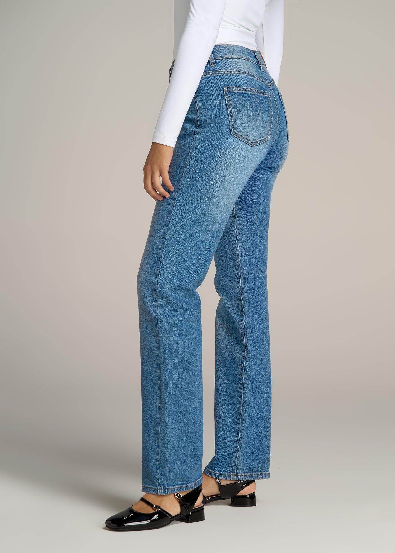 Harper High-Rise Straight Stretch Jeans for Tall Women in Colorado Blue Female Product Image