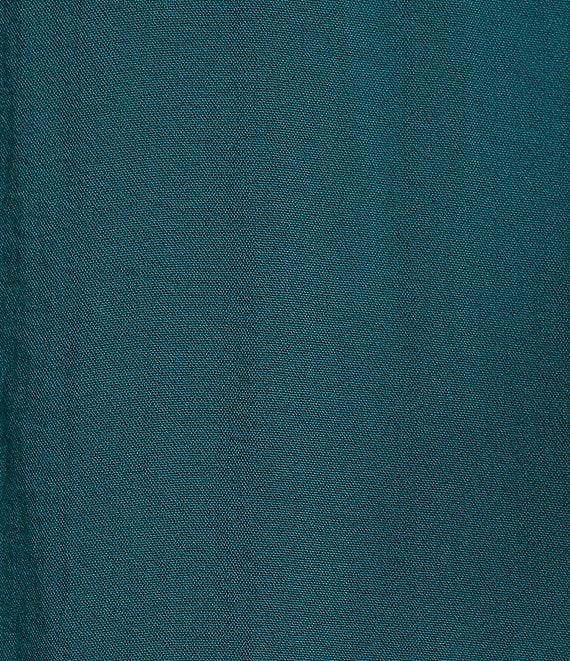 John Mark Woven Point Collar Neck 3/4 Sleeve Single Button Pullover Tunic Product Image