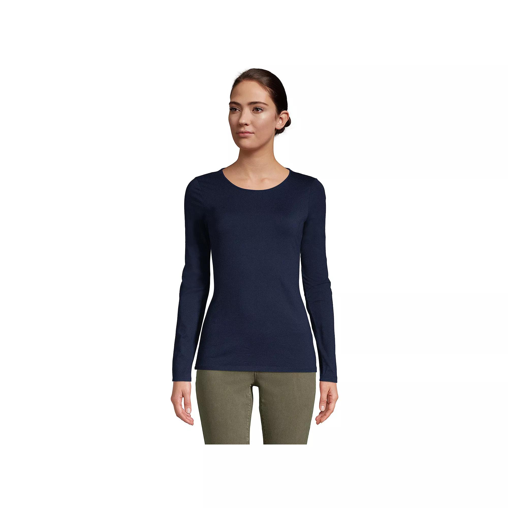 Women's Lands' End Lightweight Fitted Turtleneck,  Product Image