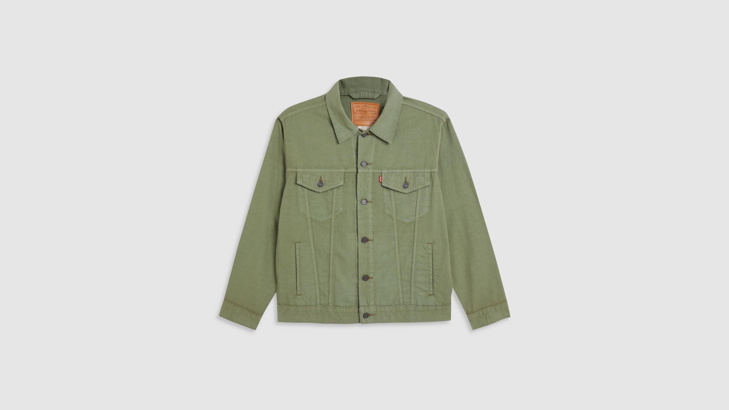 Relaxed Fit Cotton Linen Trucker Jacket Product Image