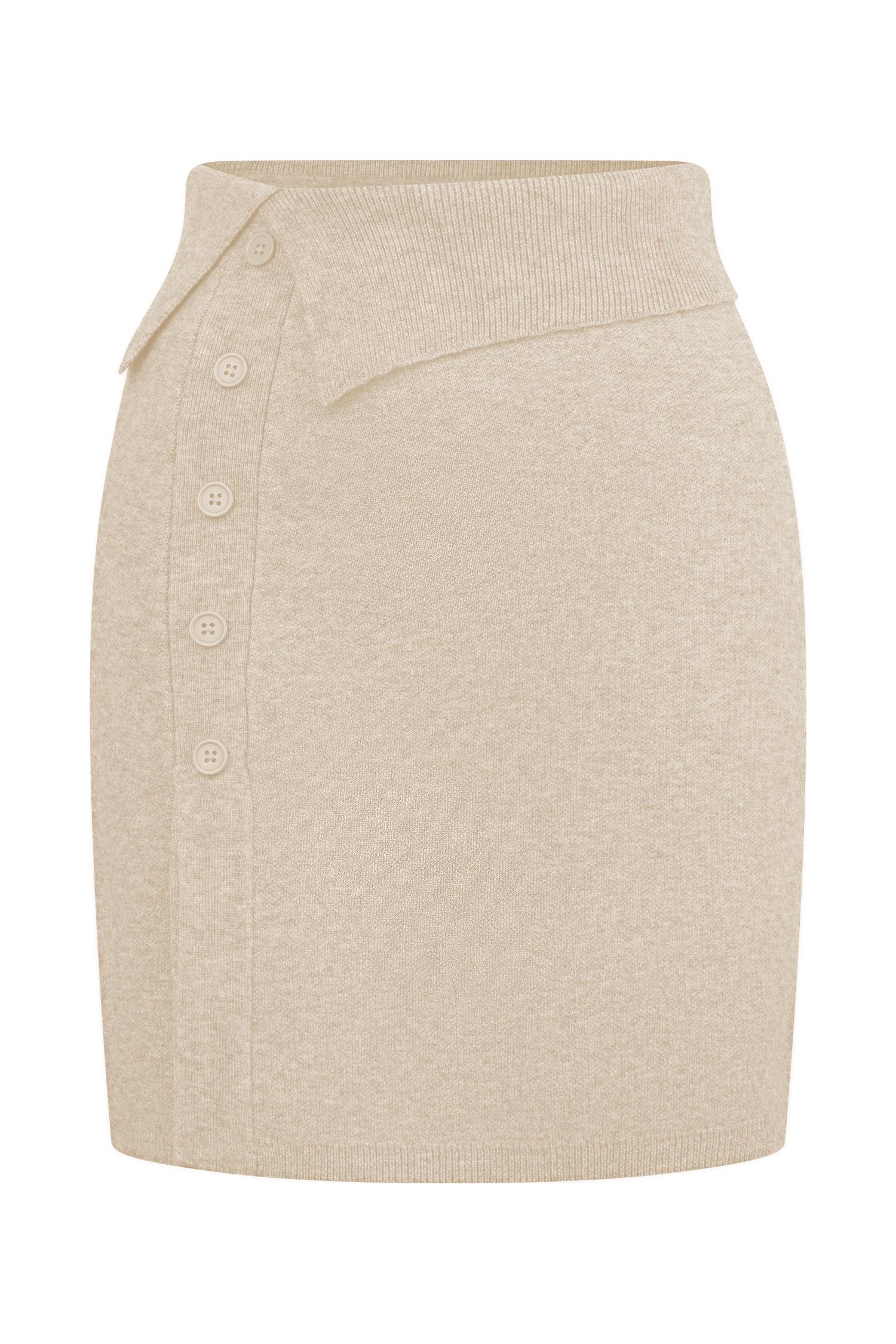 Annabelle Knit Mini Skirt - Cream Product Image