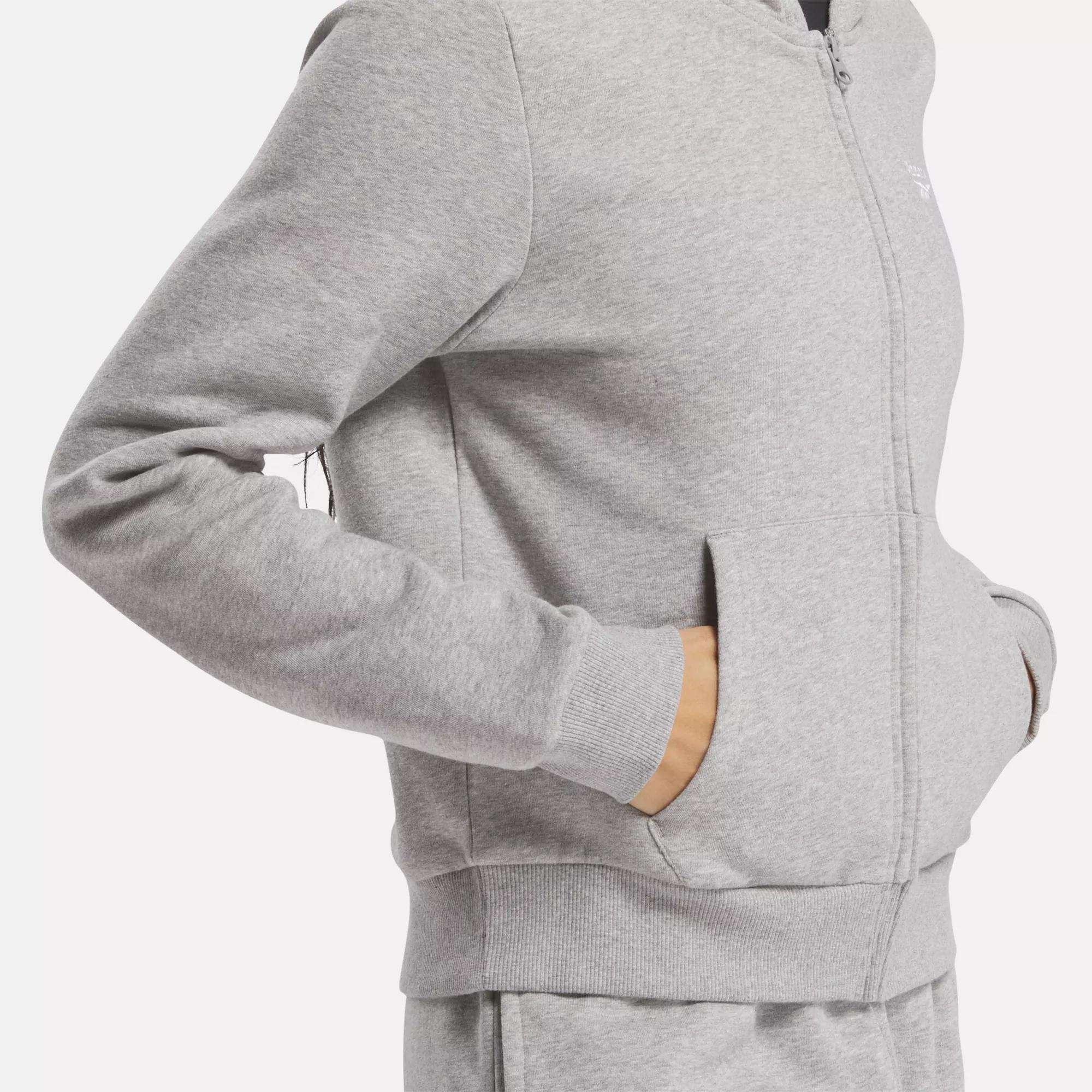 Women's Reebok Identity Small Logo Fleece Full-Zip Hoodie Female Product Image