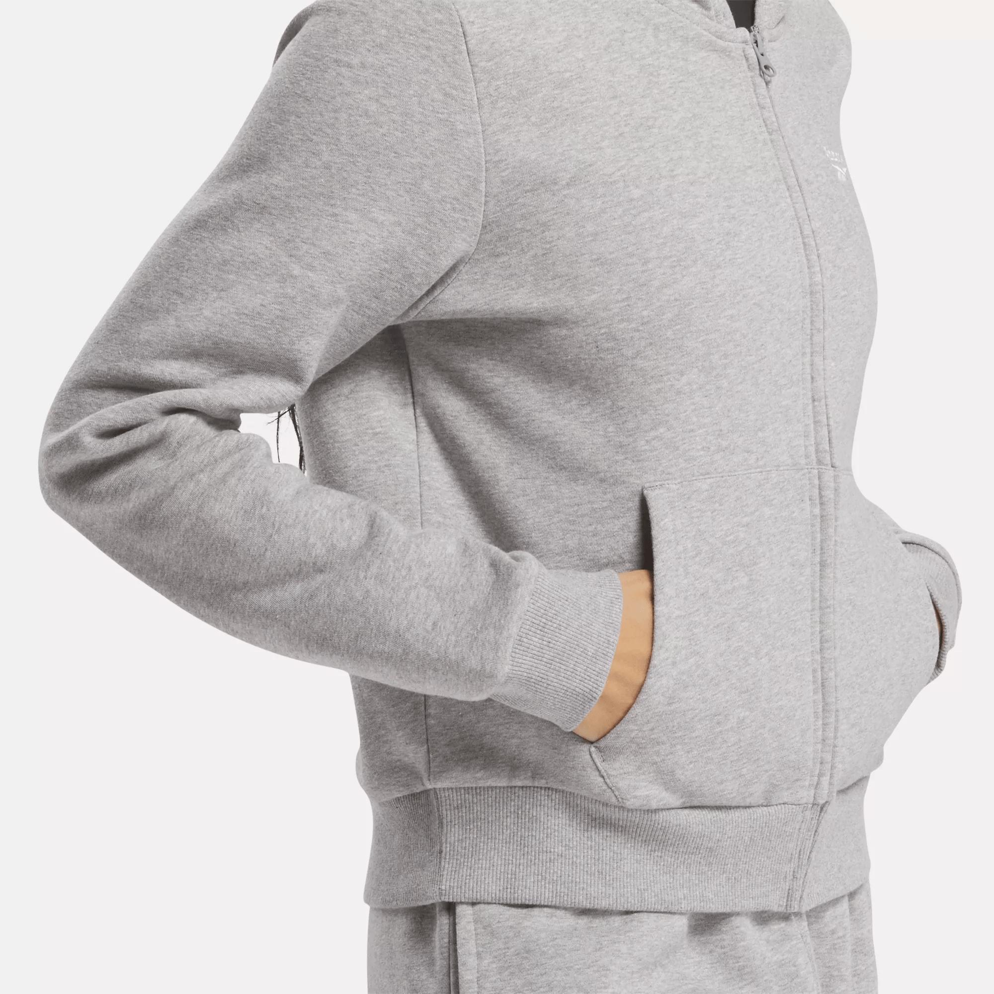 Women's Reebok Identity Small Logo Fleece Full-Zip Hoodie Female Product Image