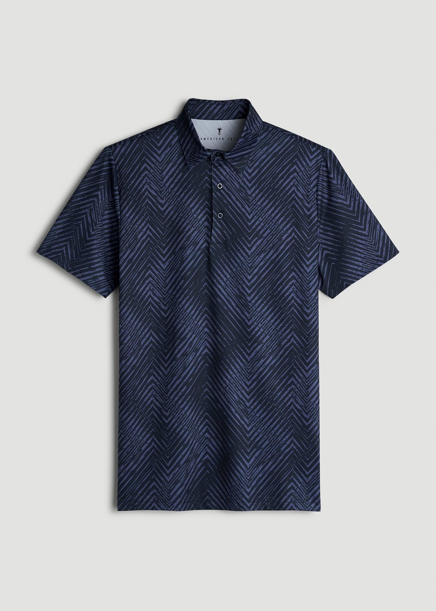 Golf Performance Tall Men's Polo Shirt in Future Dusk Chevron Product Image